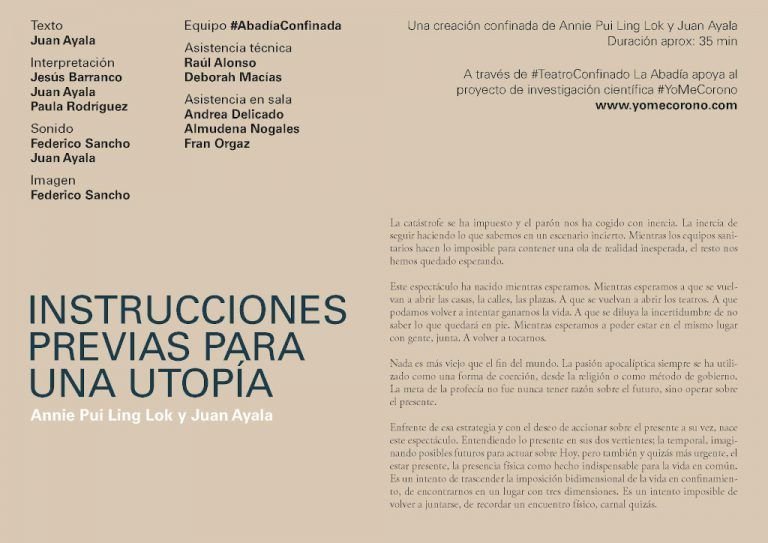 Instrucciones previas para una utopía