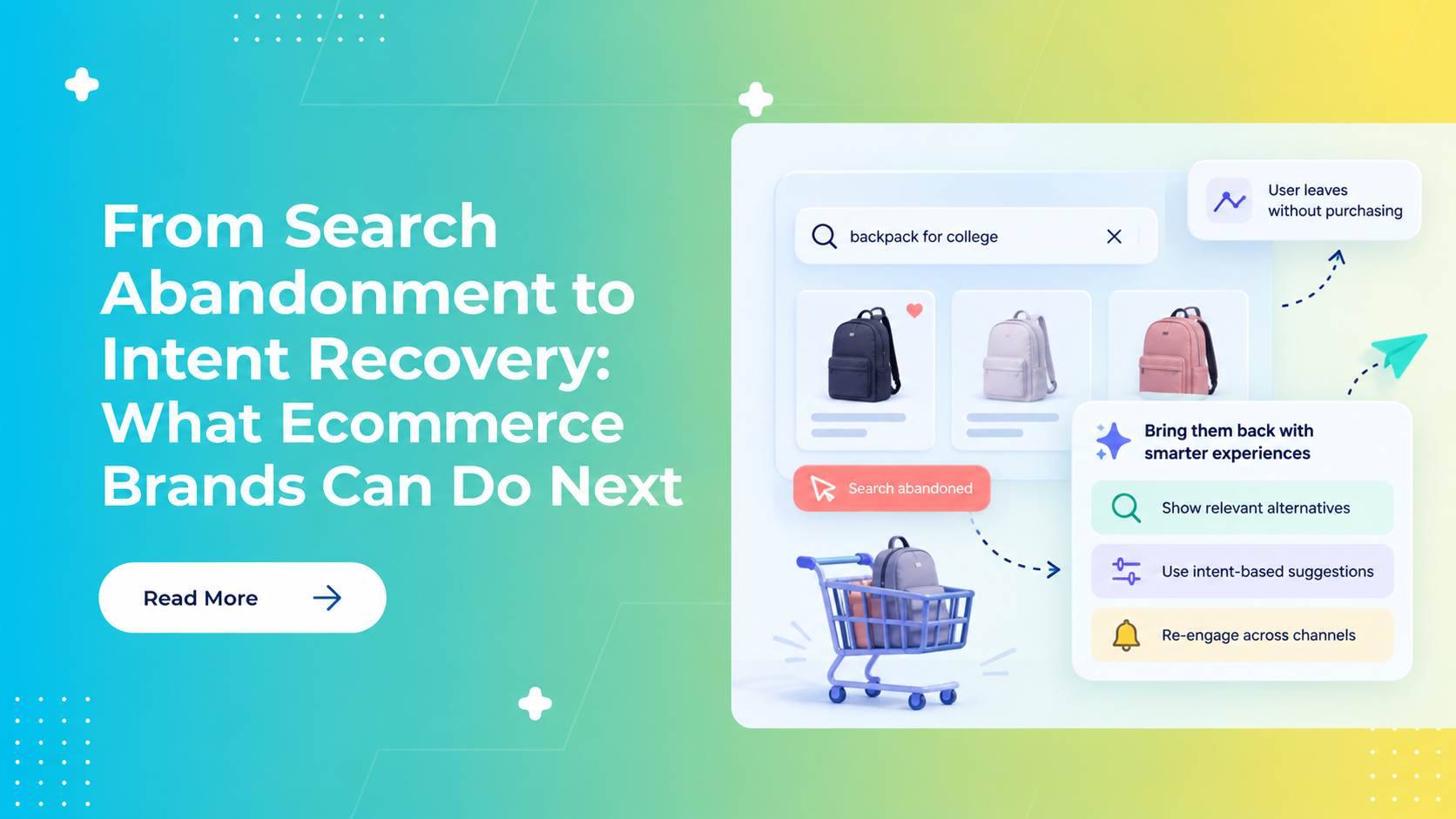 Ecommerce search abandonment to intent recovery loop