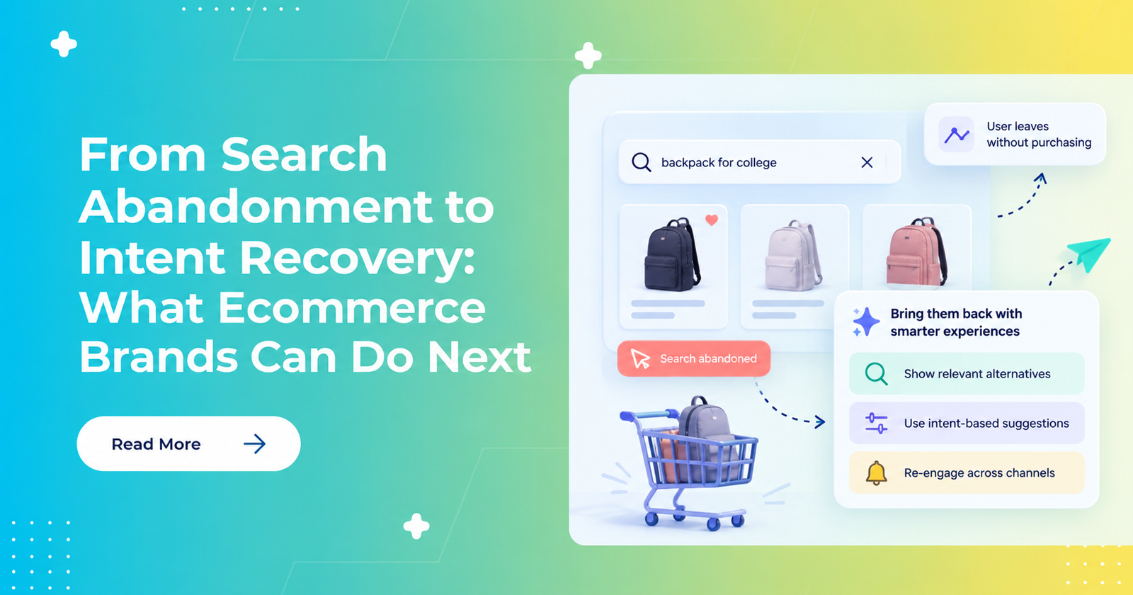 Ecommerce search abandonment to intent recovery loop