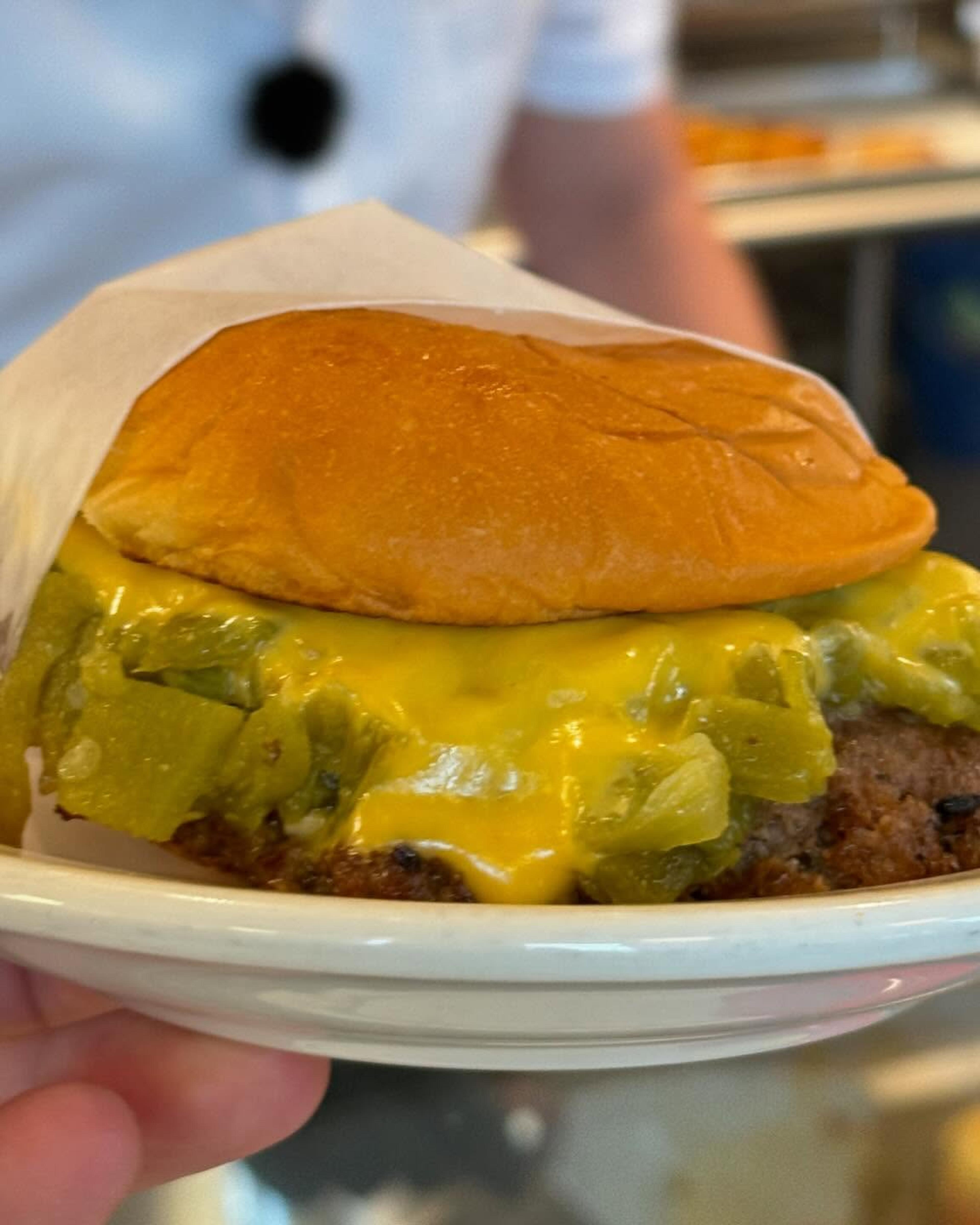 Green Chile Cheeseburger
