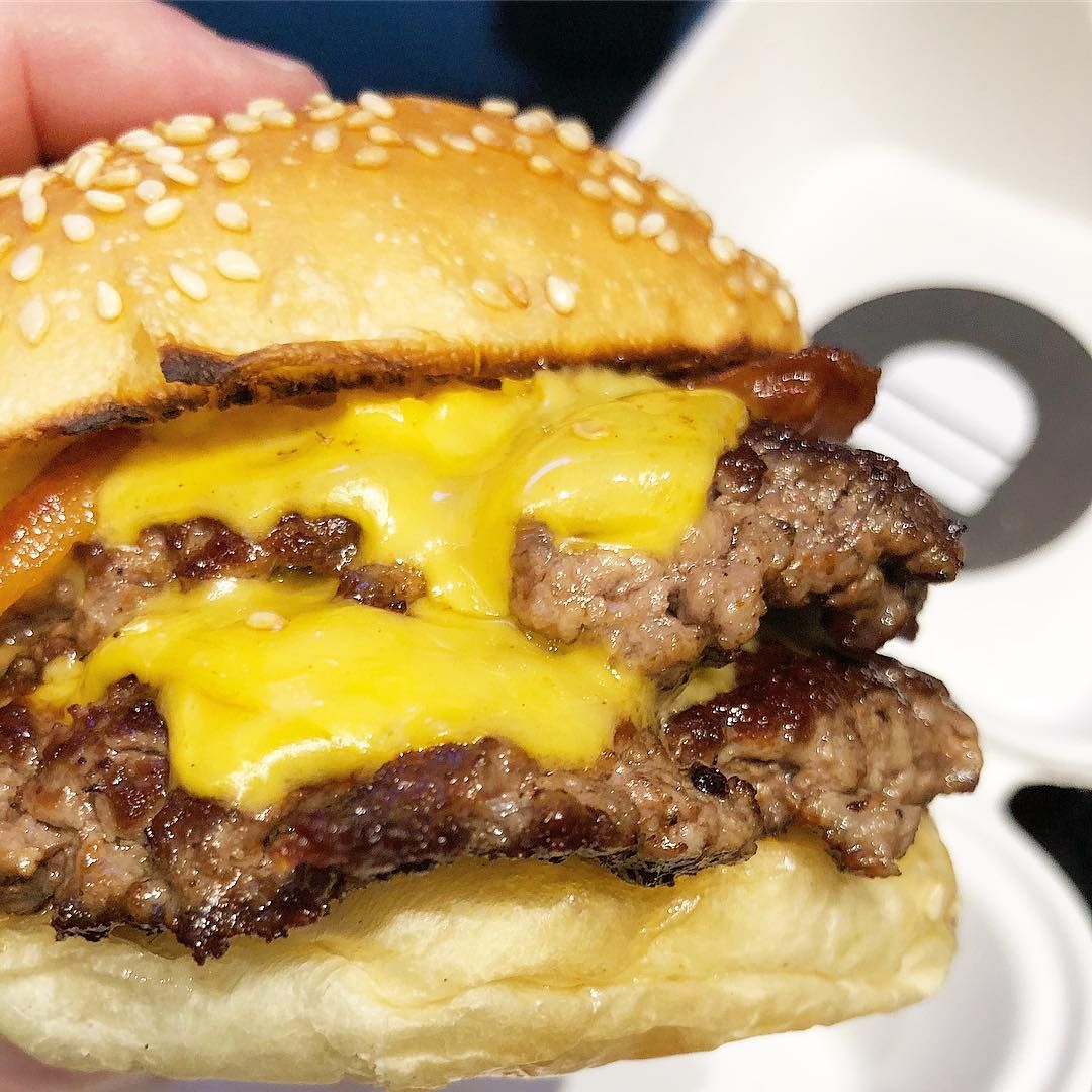 Double Cheese and Bacon Burger