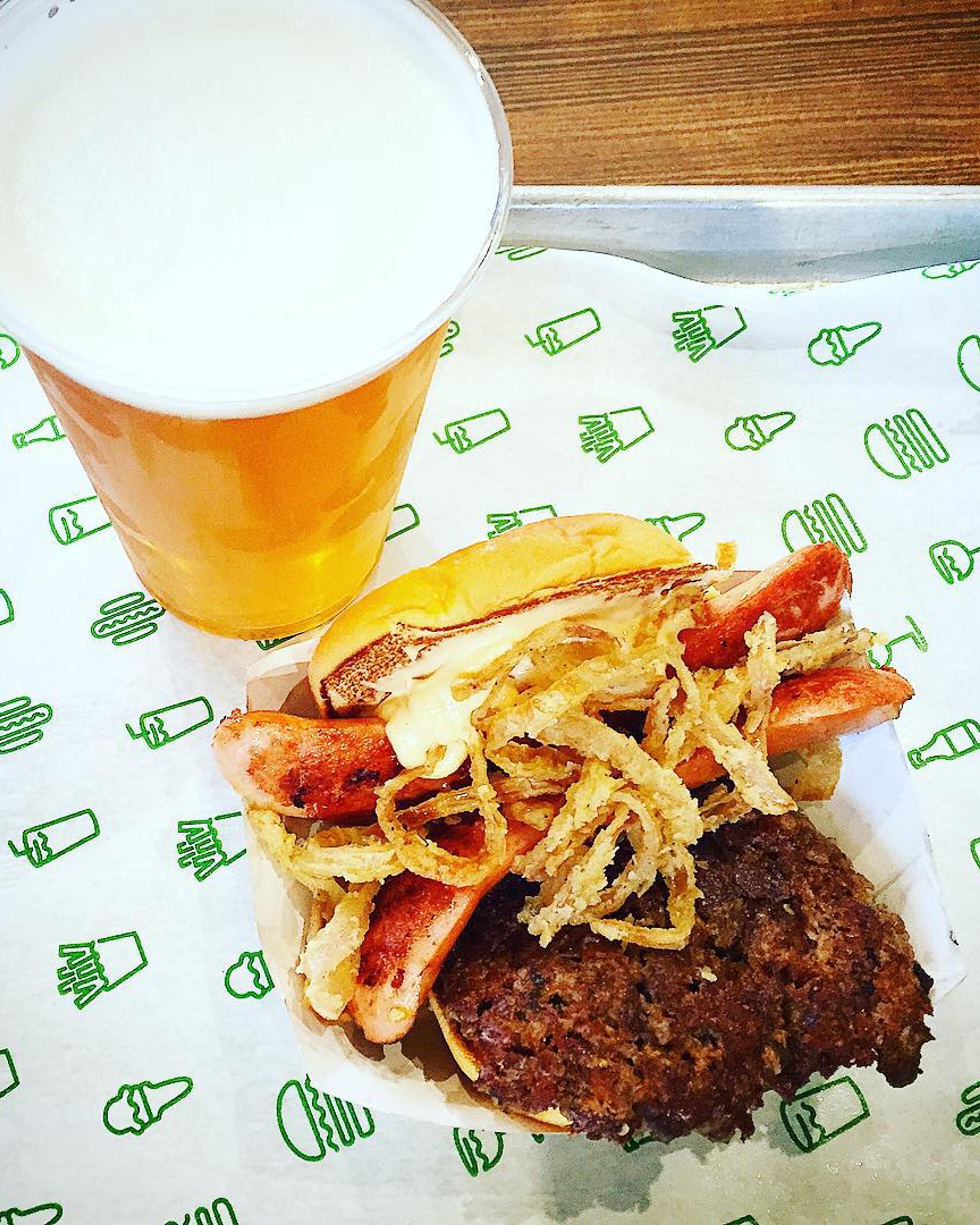 Bacon Cheddar Brat Burger