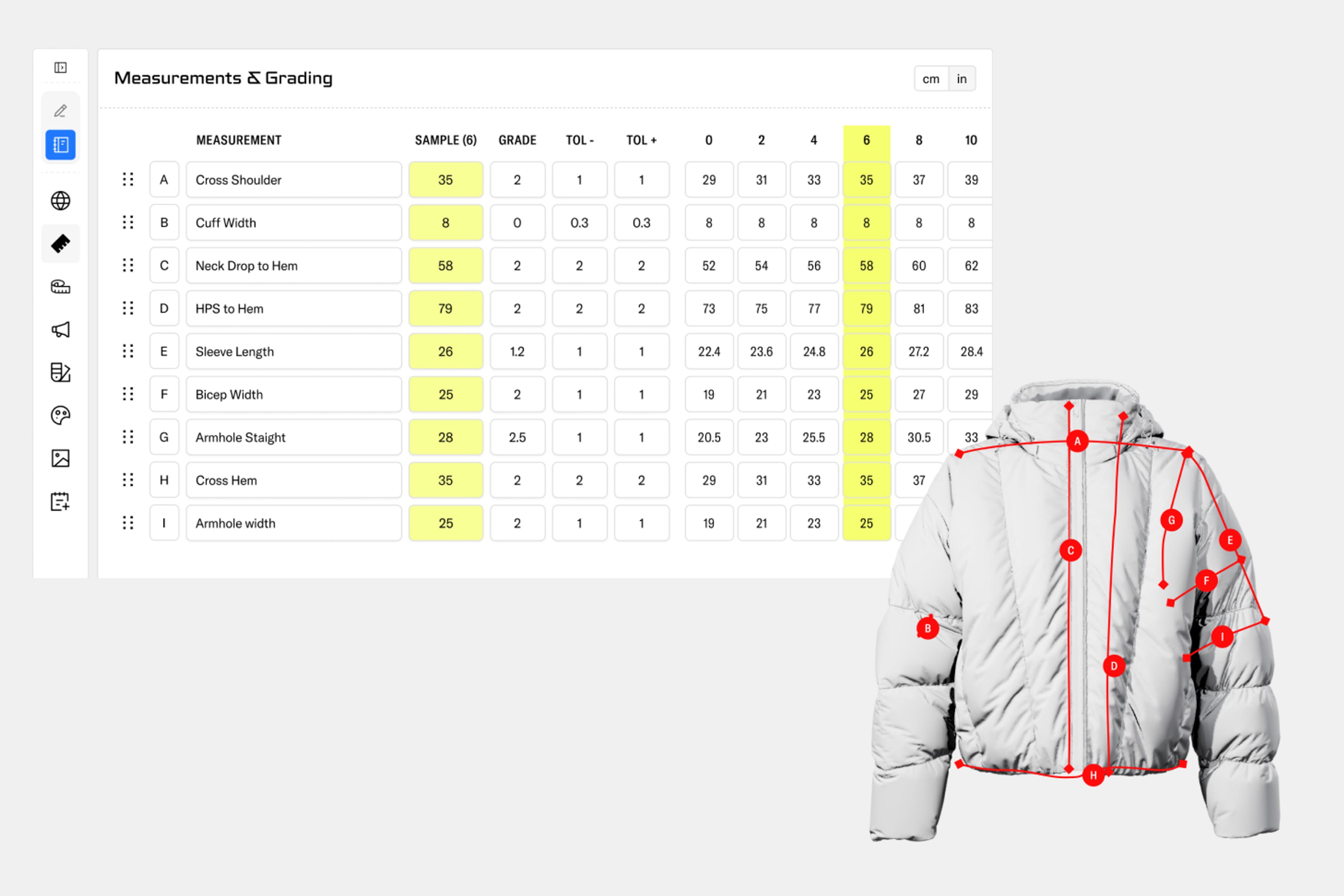 Build your tech pack with your design