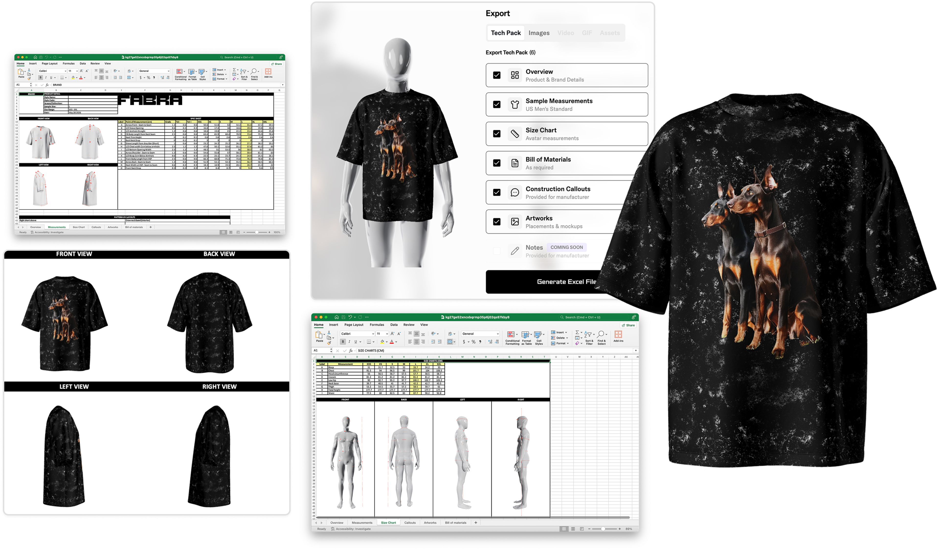 Image of teckpacks for tshirt with dogs on it