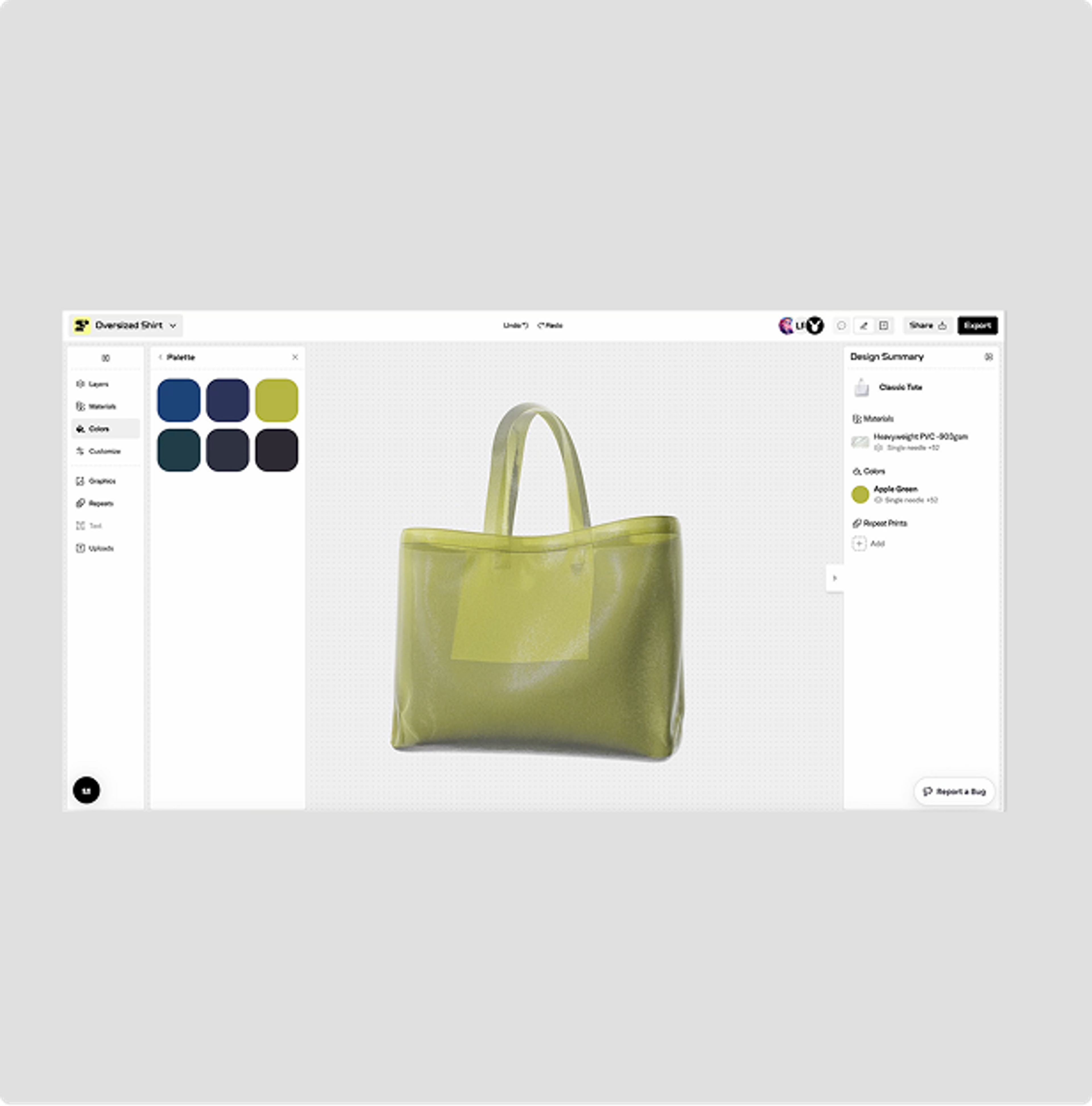 Fabra's product interface