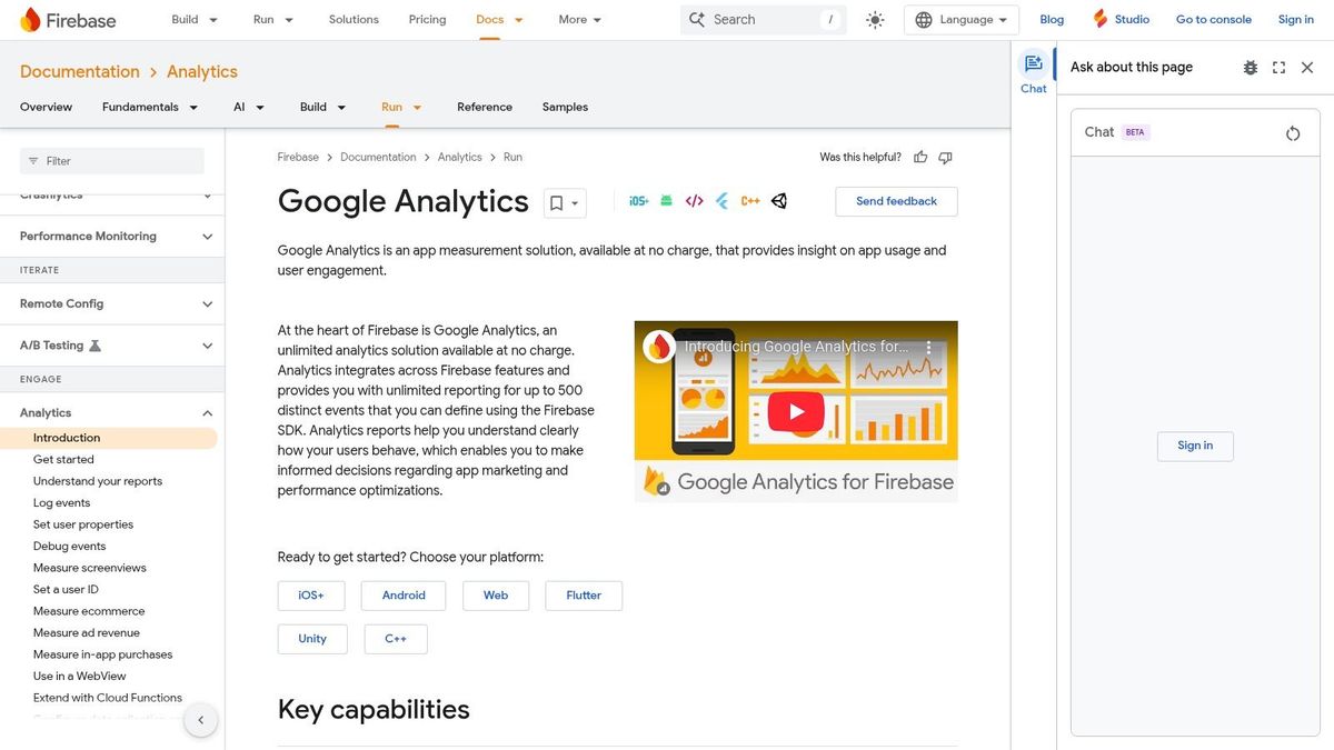 Google Analytics for Firebase (Firebase)