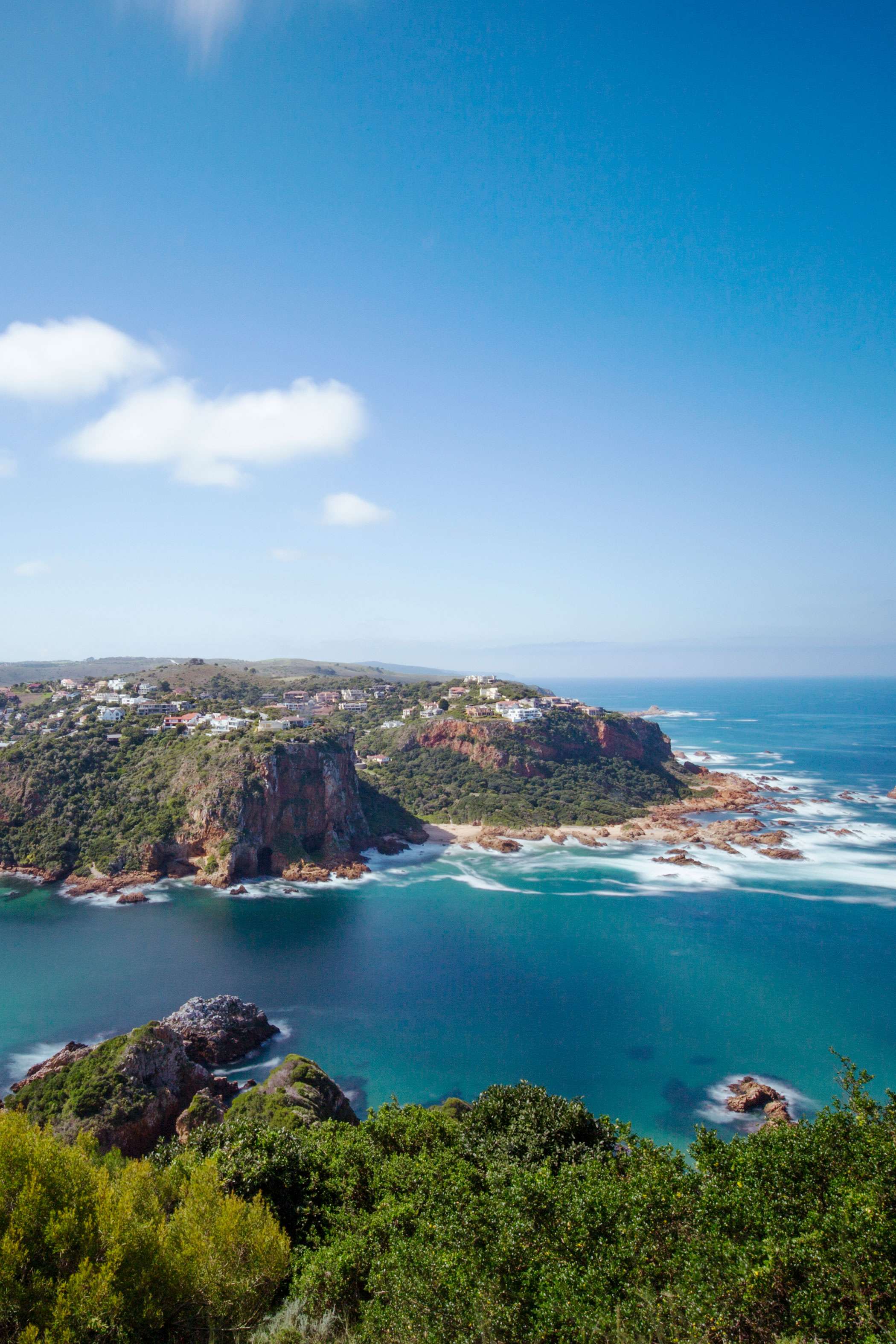 Destination Hero Coastal Cliffs And Turquoise Bay Background Garden Route
