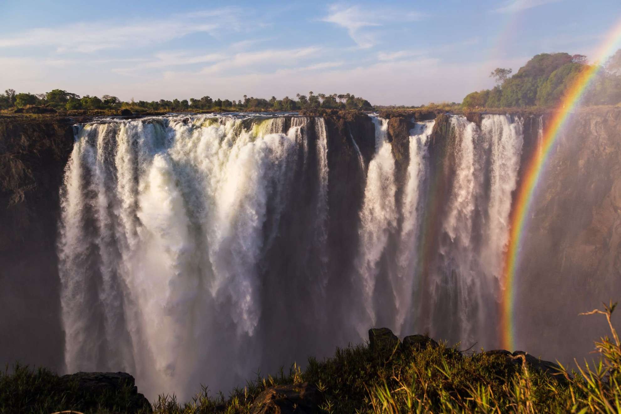 Hero Victoria Falls Rainbow Background Victoria Falls