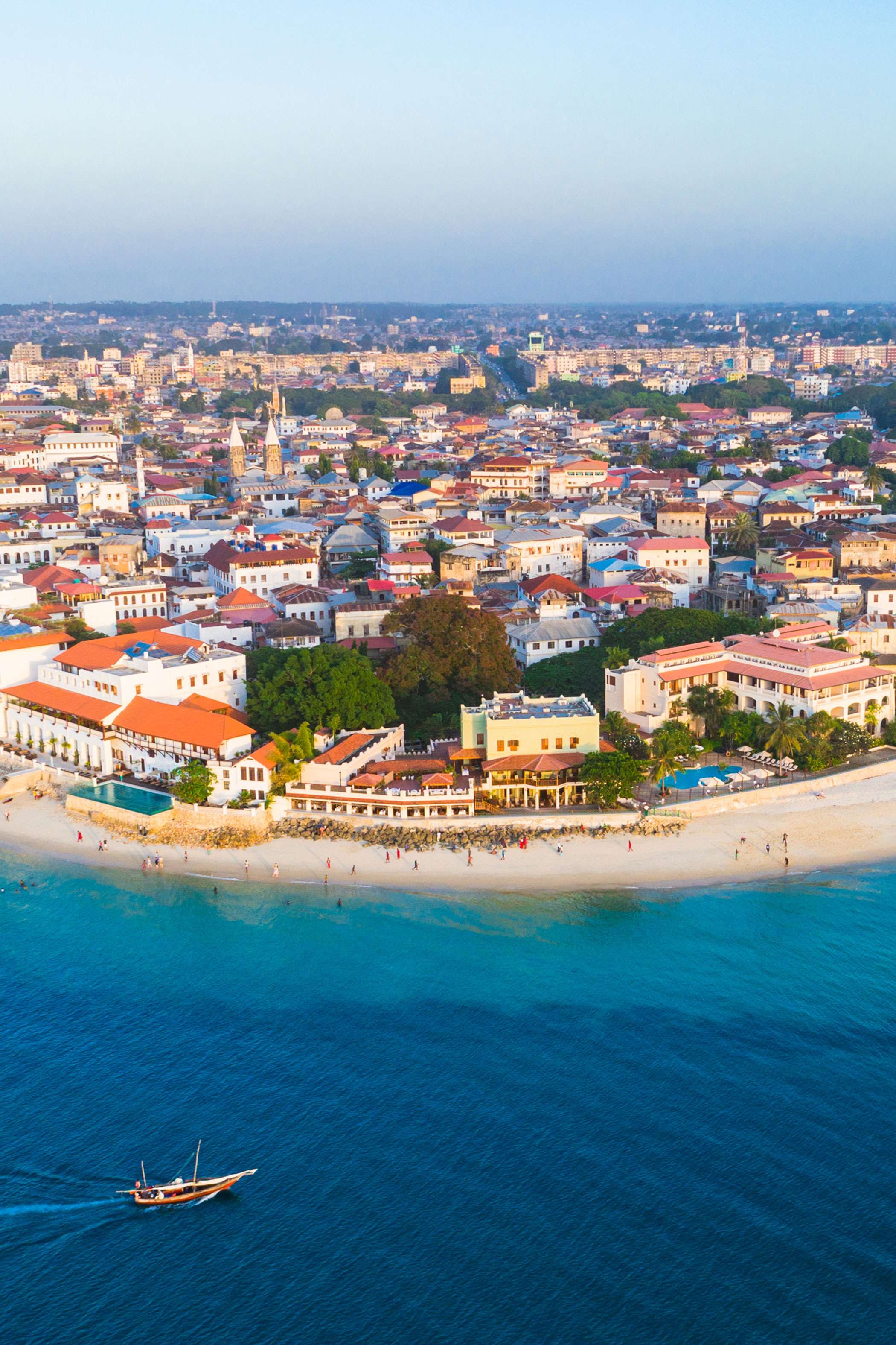 Tanzania Destination Hero Stone Town Beach Background Zanzibar