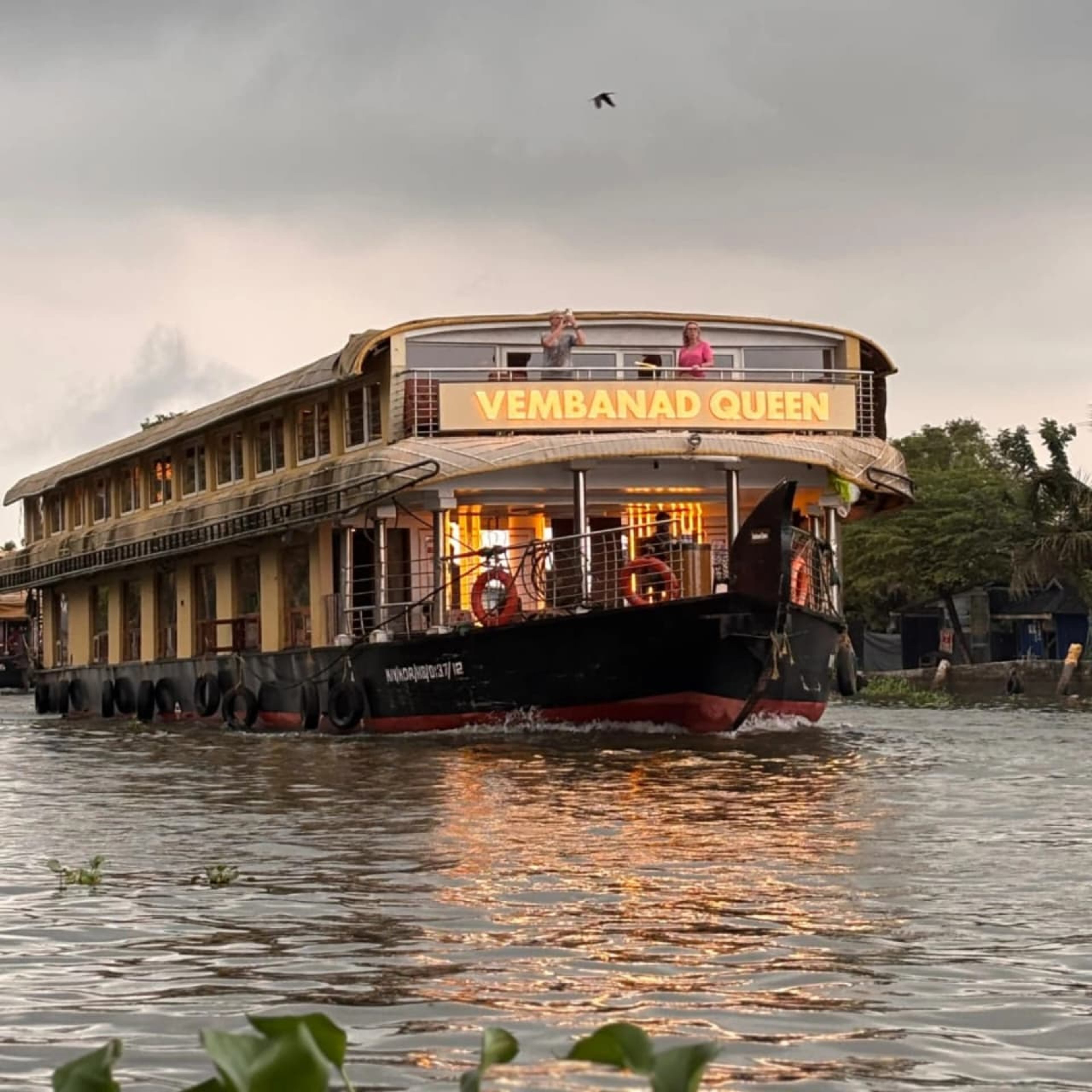 Sharing houseboat on Vembanad Lake, Alleppey