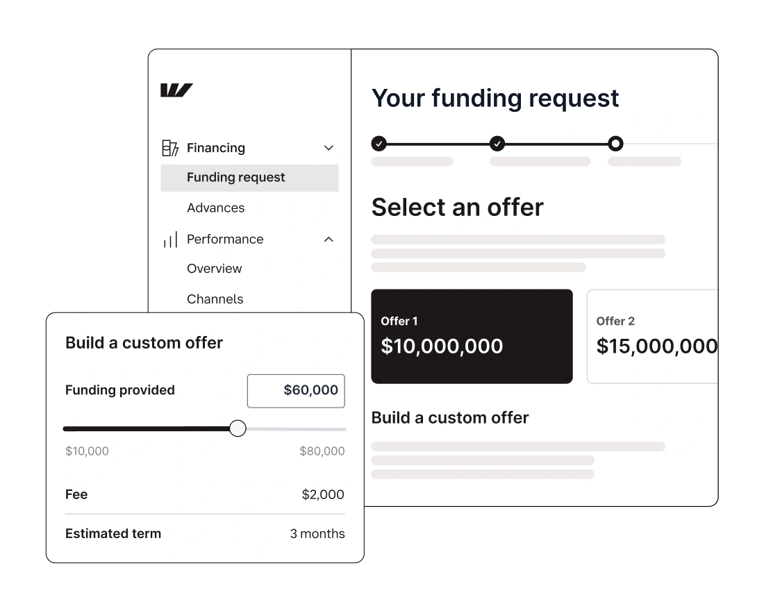 preview of a funding offer in the wayflyer app