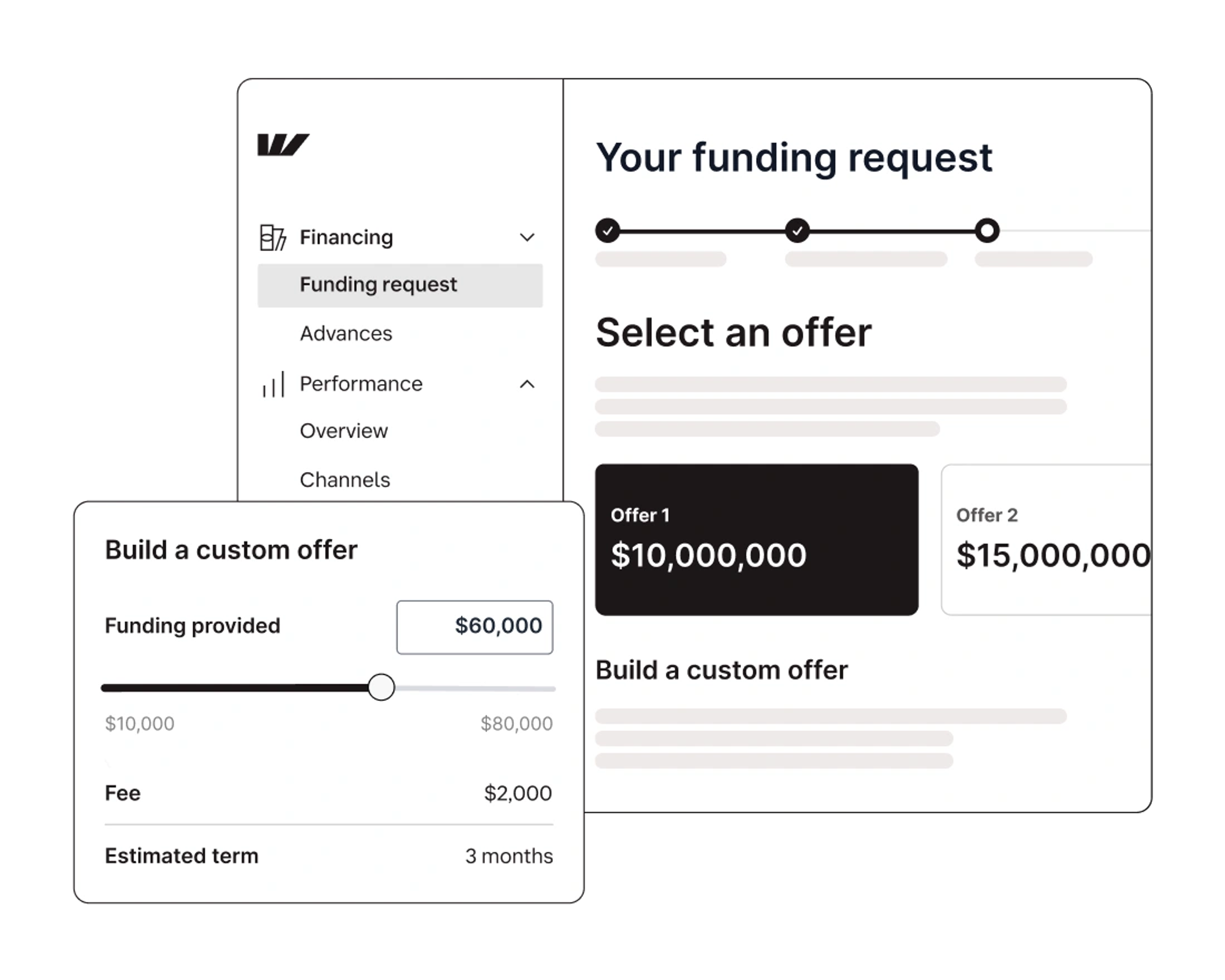 vista previa de una oferta de financiación en la aplicación wayflyer