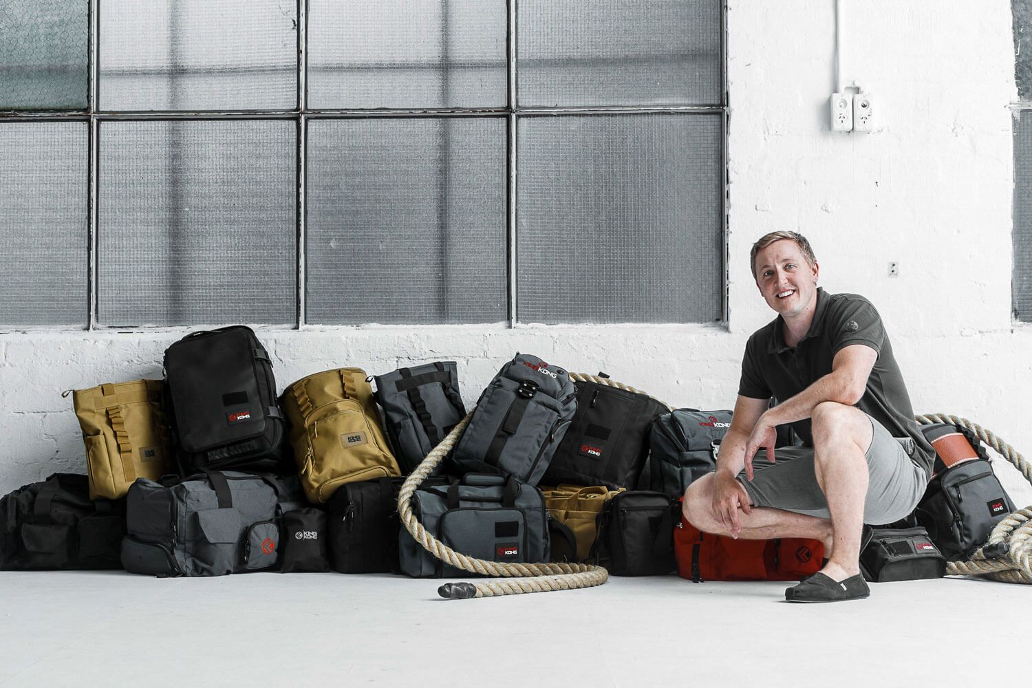 Stefan in front of gym equipement