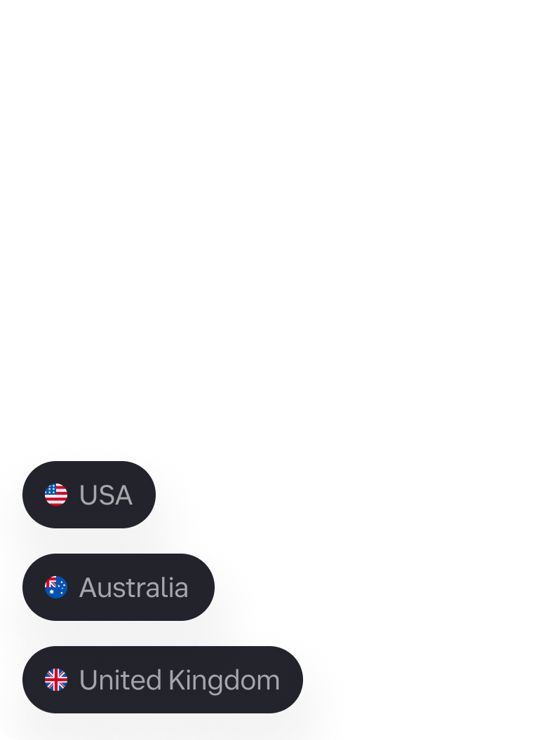 Business must be incorporated in the AU, US, or UK