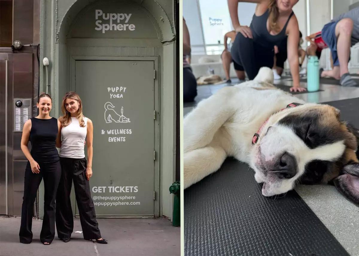 Puppysphere puppy yoga class