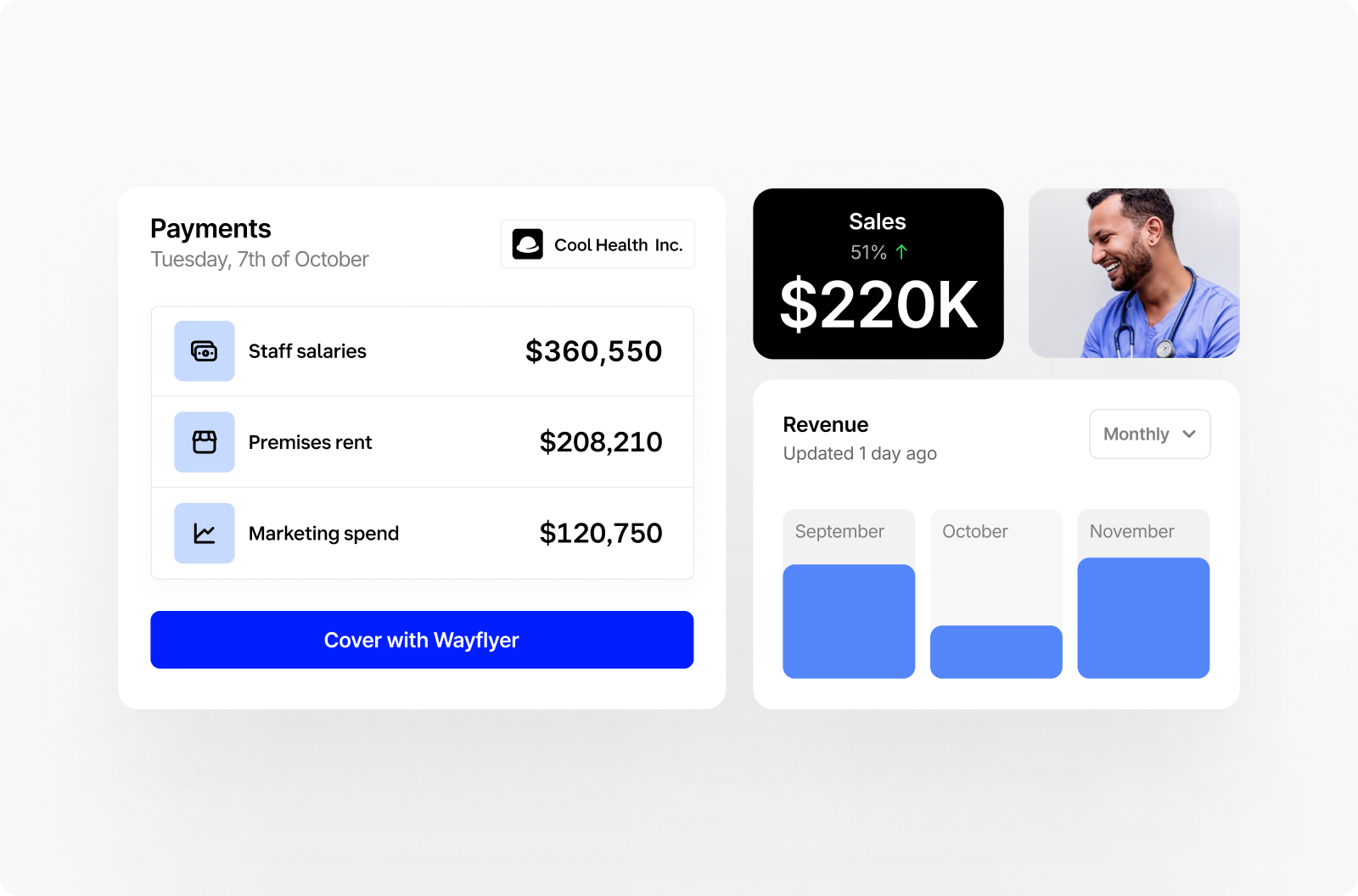 Image showing a digital payment card screenshot next to an actual payment card for comparison.