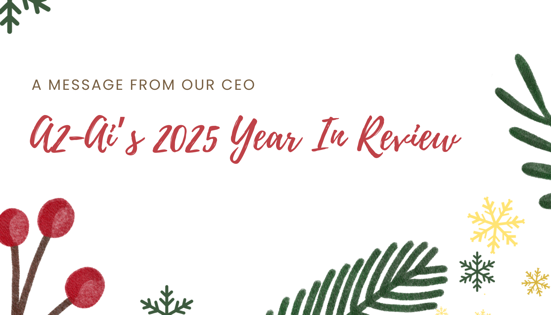 A MESSAGE FROM OUR CEO
A2-Ai's 2025 Year in Review
Time flew and it is already time to reflect the year 2025. For A2-Ai, this year was defined by pushing boundaries, deepening collaborative partnerships, accelerating technological innovation, and, most importantly, letting our people and culture lead the way.
We supported another year of growing submission volume and regulatory engagement for our clients in the U.S. and across our expanding international footprint. Much of this success stemmed from the technology our team has developed: AI-enabled tools, packages, and products that streamline report generation, enhance collaboration, and enable quality control at scale. I'm especially proud to share that all submissions were built using R-based reproducible workflows for authoring and version control on our A2-Ai Cloud platform, along with a 100% agency acceptance rate.
Beyond submissions and drug development, we reached an exciting milestone: A2-Ai technologies are now fully implemented across organizations ranging from early preclinical pharma to some of the largest pharmaceutical enterprises in the world, as well as other CROs. But the momentum didn't stop there. We expanded into new industries - including federal, energy, beverage, legal, and more - reinforcing something we believe deeply: when you lead with a solutions-first mindset, impact follows. This progress supports our vision of being more than a life-sciences leader; becoming a solutions company built to empower people across industries to do more, faster, and with greater confidence.
Most importantly, A2-Ai continues to grow through the strength of our collaborators, teams and individuals who refuse to accept the status quo in their pursuit of better outcomes for the people who need them most. That shared drive is at the heart of why we do what we do. This year, traveling to conferences like Posit:Conf, ACoP, and ASCPT gave us the chance to meet so many of you in person who make these industries so great. These events helped us deepen our relationships, speak openly about what's working, and stay honest about where we can keep improving - while always staying anchored to our mission.
Looking ahead to the new year, we're energized to see how our unique blend of people, culture, and technology helps to transform the development of new therapies and the delivery of solutions to those who need them. Thank you to everyone who has joined us so far on our journey. We are just getting started and can't wait to keep building together.
Wishing everyone a prosperous and impactful 2026.
- Sunny
