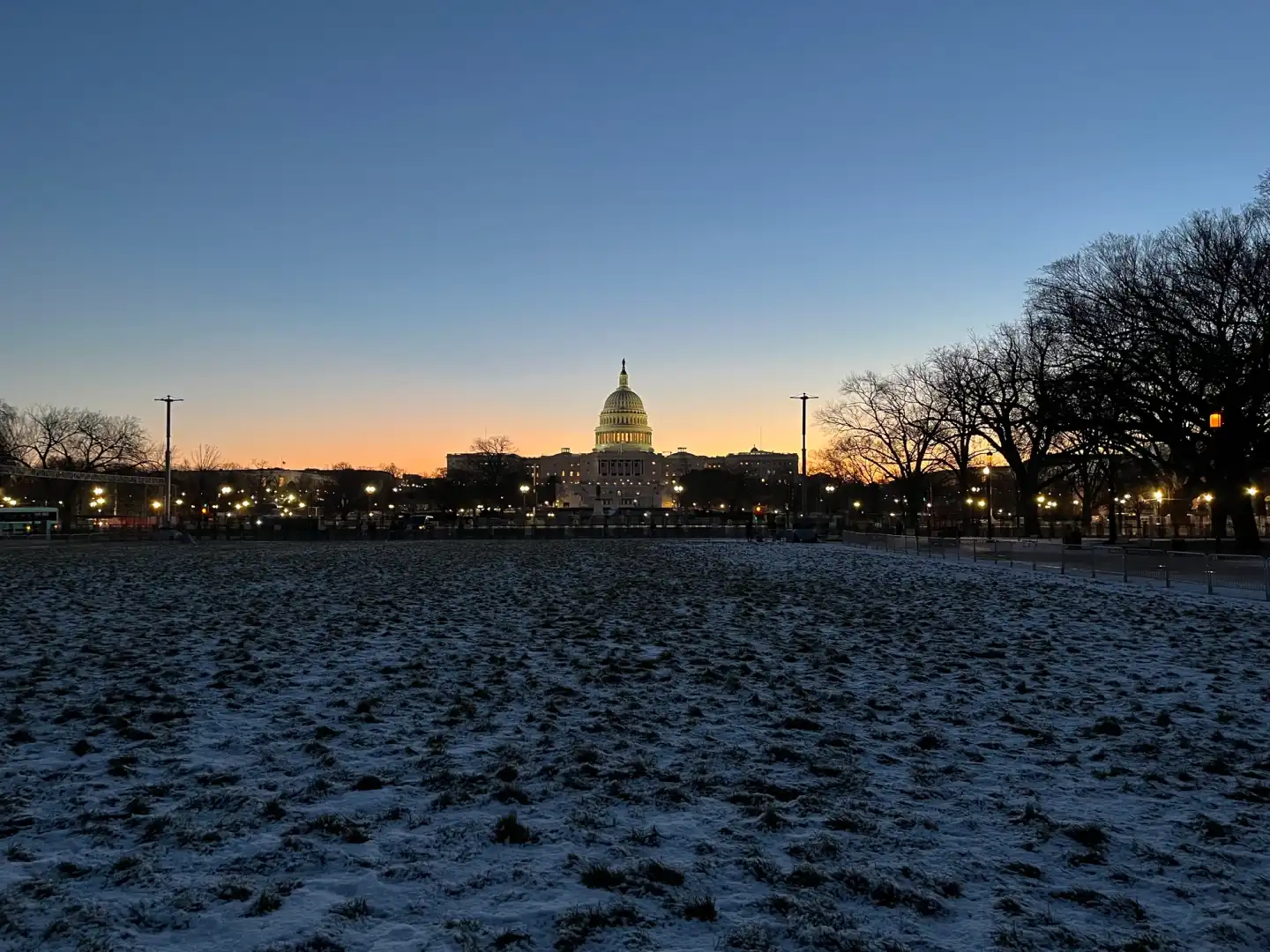 The Capitol building during sunrise on Jan. 20th, 2025.