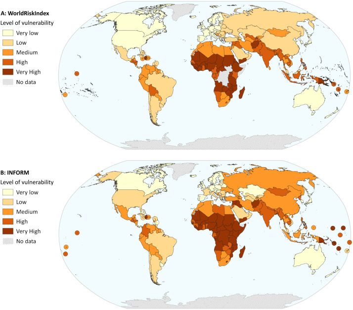 Maps documenting climate vulnerability.