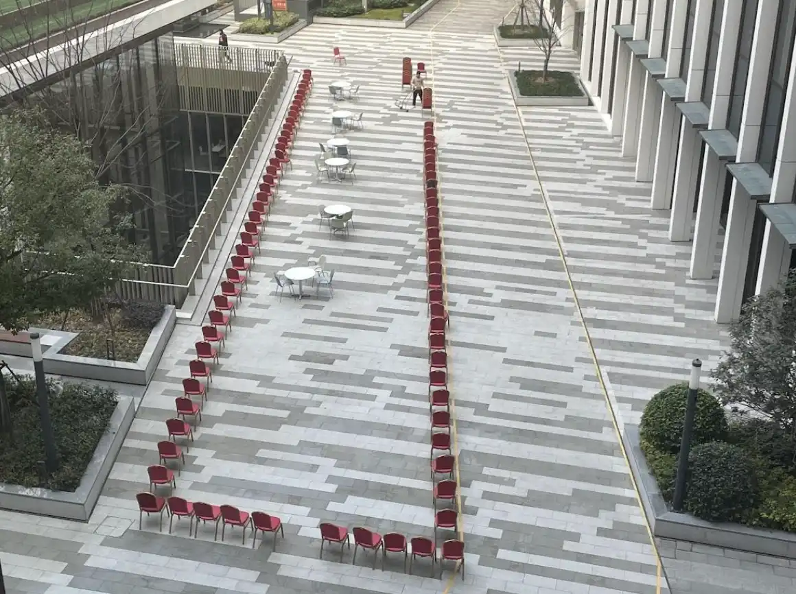 chairs on the quad.