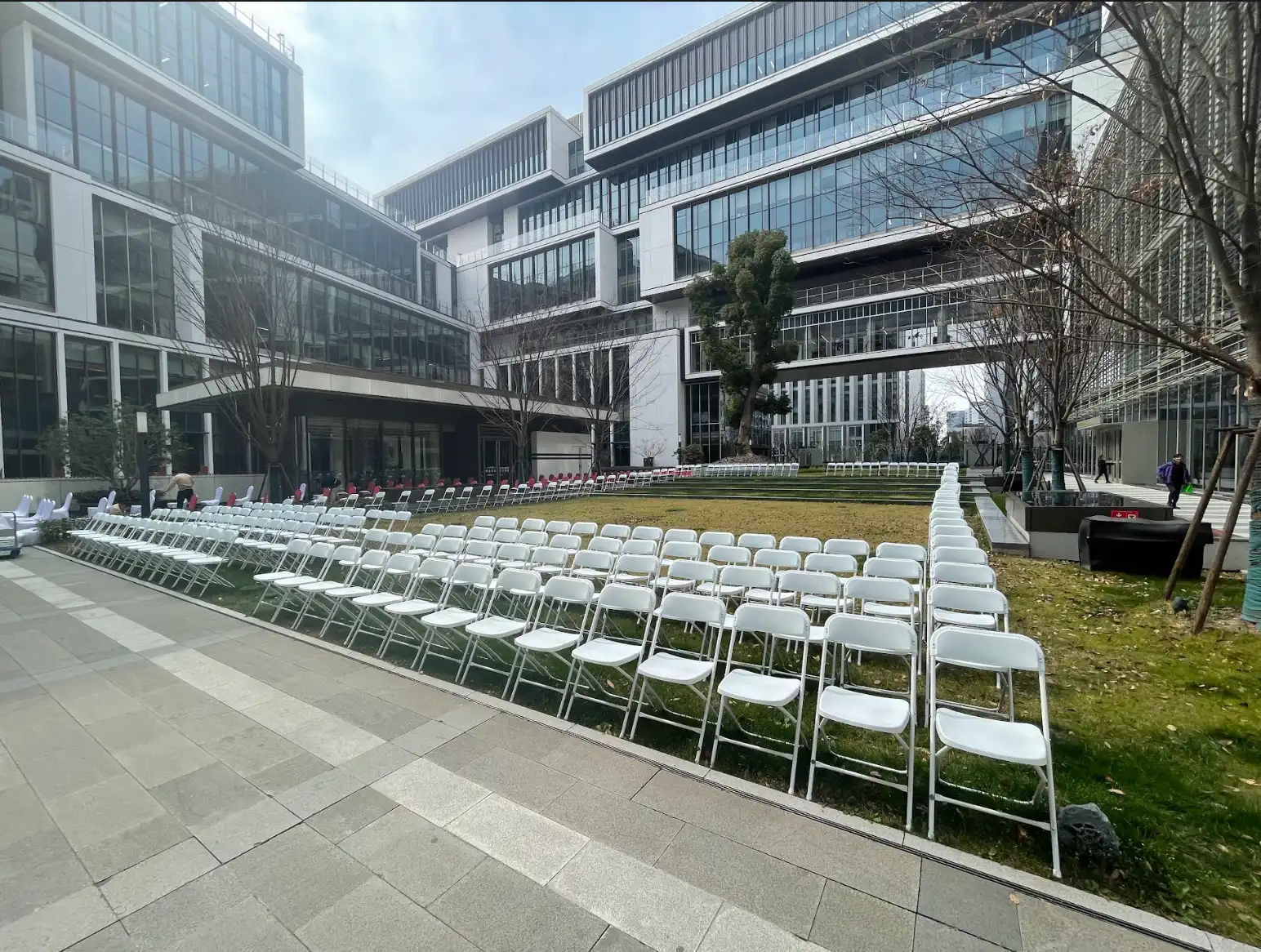 Chairs in the quad.