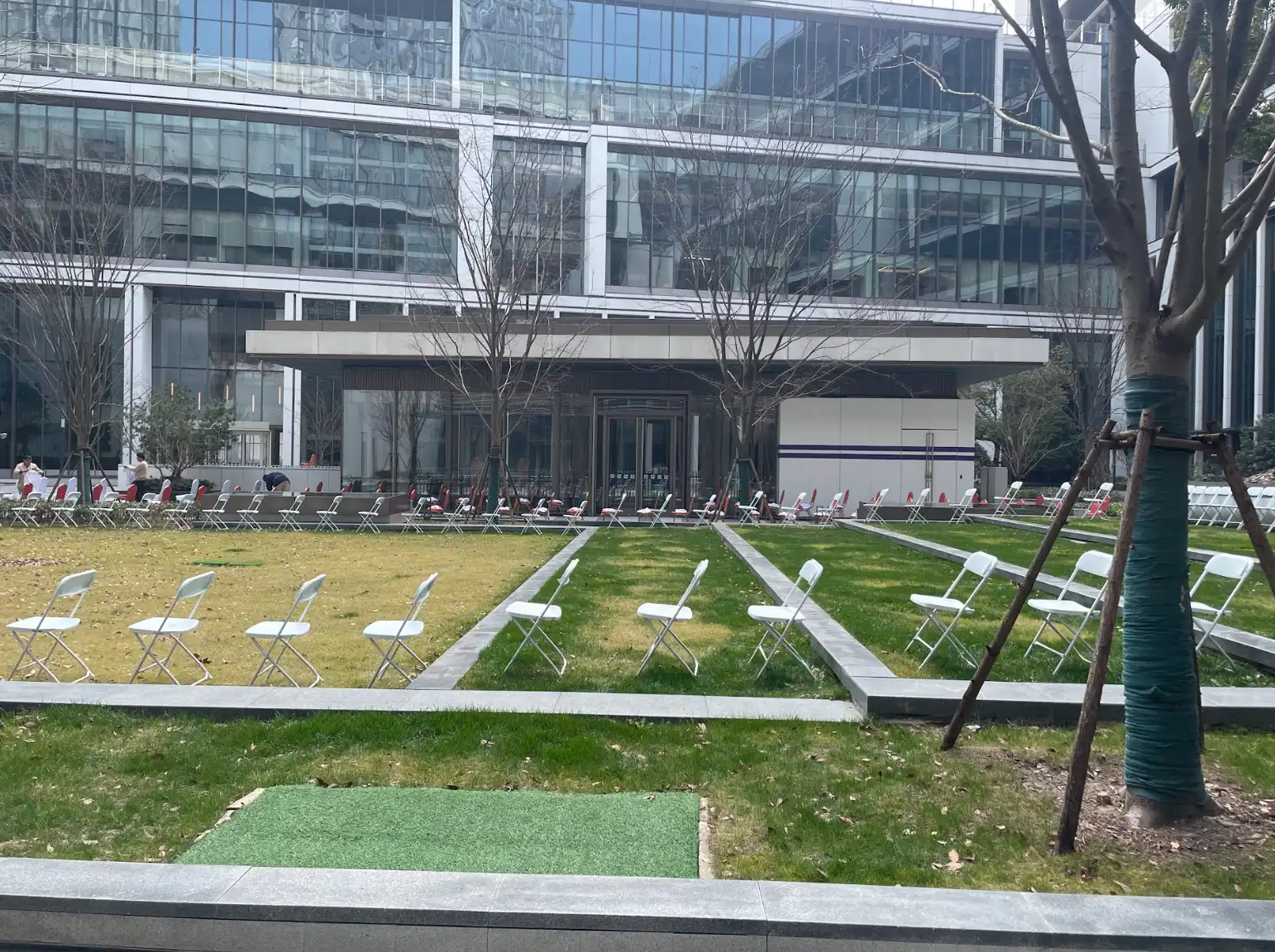 Chairs in the quad.