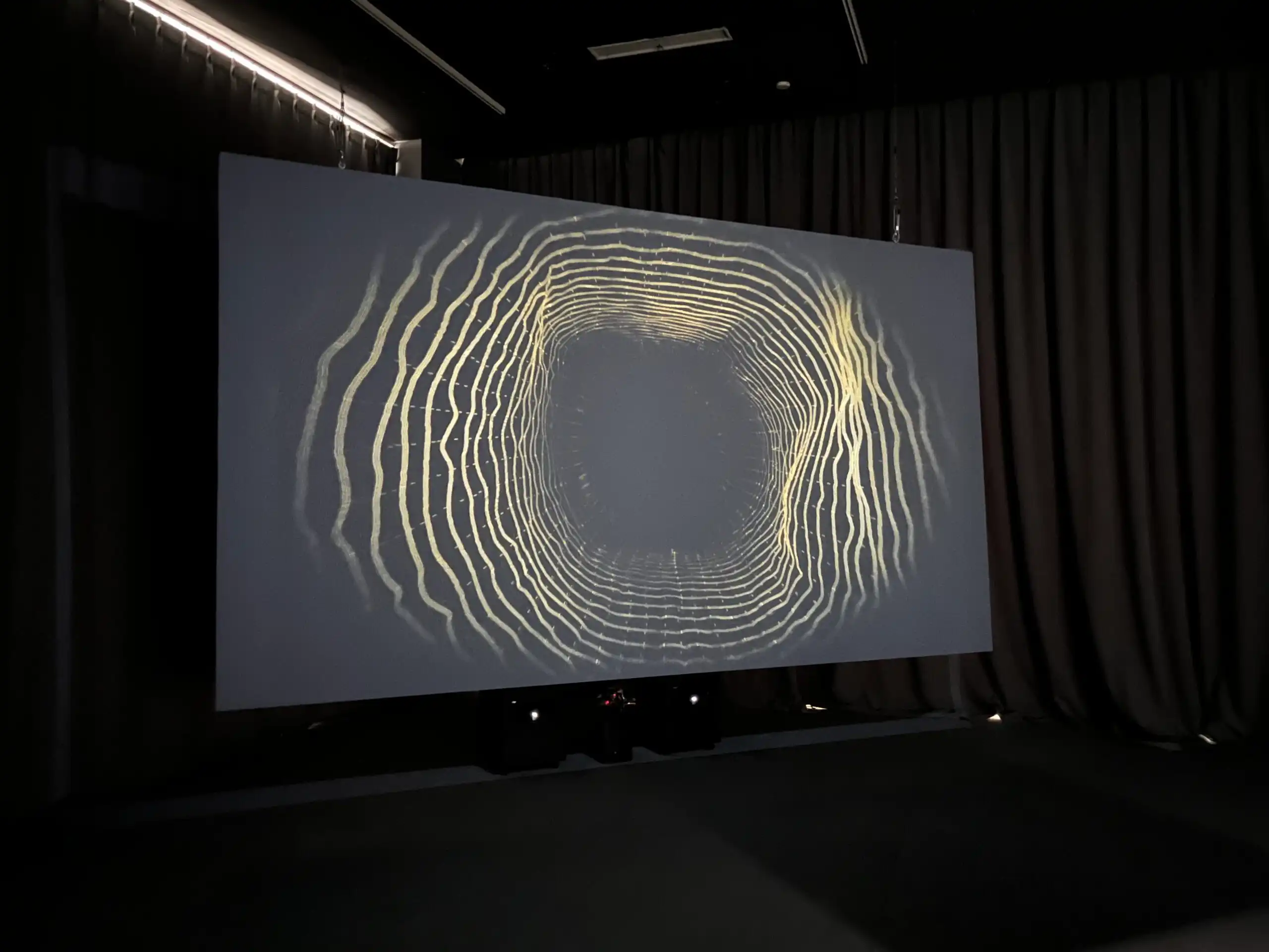 Video on a projector screen
