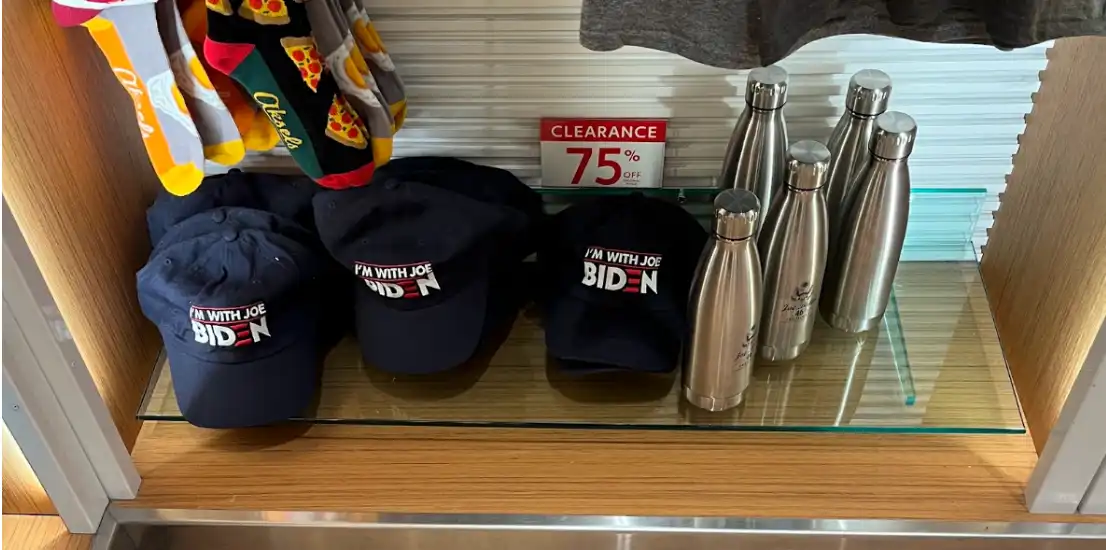 Joe Biden 2024 election campaign merch.