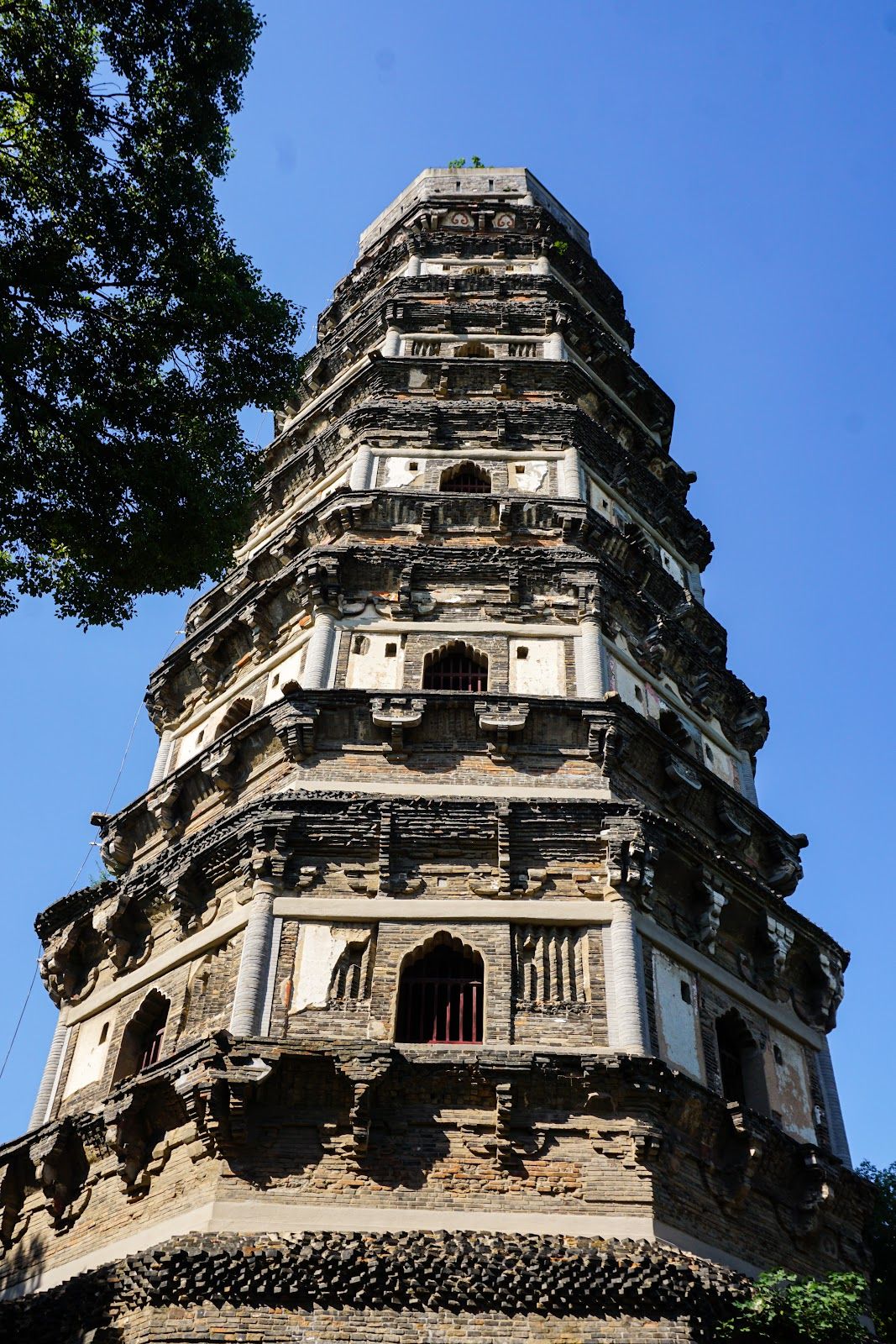 A tall pagoda tower