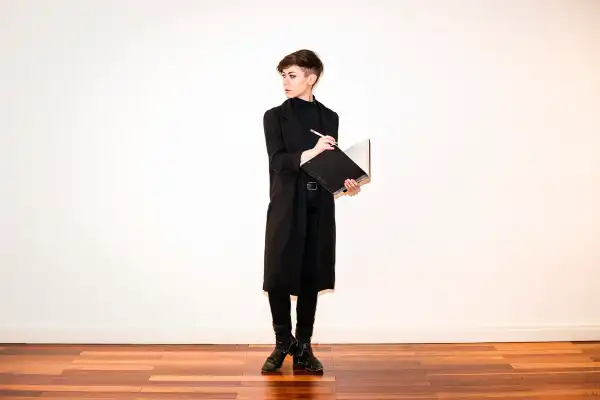 “Remembering my presence in the universe empowers me, and I achieve this by making marks on it. I don’t see it as necessary to connect the empowerment of expression to a physical object, but a notebook—a journal—has personal significance. As a child, I rejected expectations of femininity and associated “journaling” with a feminized version of “writing.” Every journal I ever owned went unmarked. Now I mark over the words of Shakespeare: nothing, including myself, is sacred. It’s a good little ‘fuck you’ to my own internalized misogyny and a nod to my process of overcoming it.” - Elena R Ambrosino #CELEBRATEWOMEN