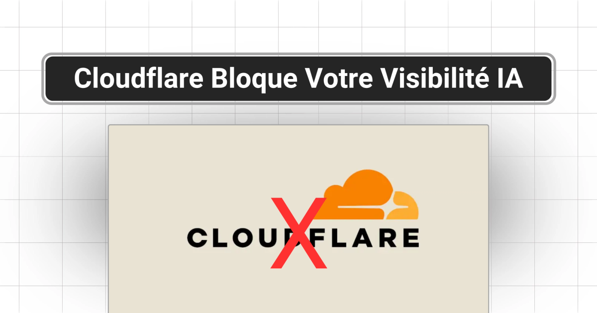 Cloudflare bloque vos crawlers IA en silence : comment vérifier et corriger avant de perdre votre visibilité dans ChatGPT