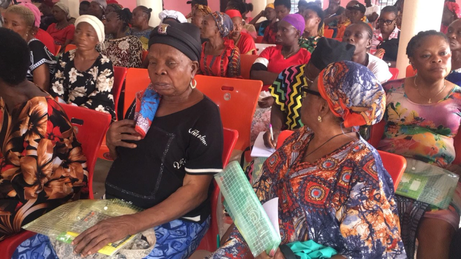 Community members taking part in a recent training session.