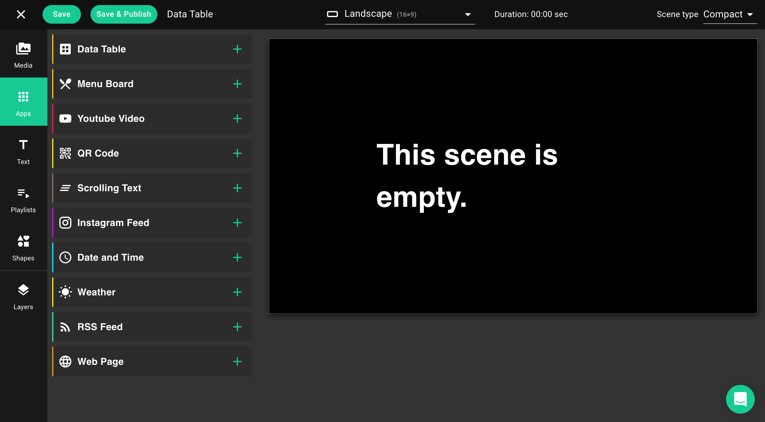 scene data table