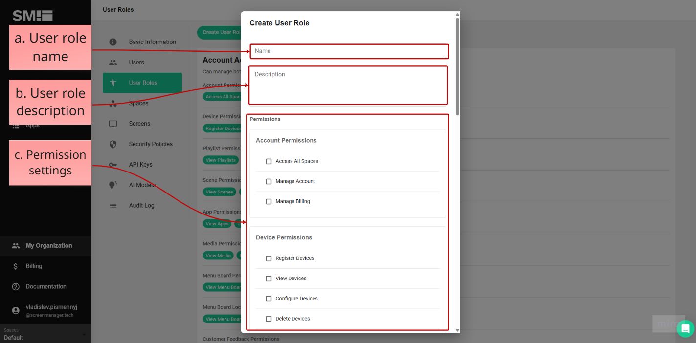 New user type creation