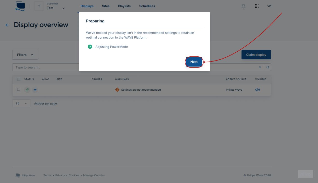 Finishing set up (Wave)