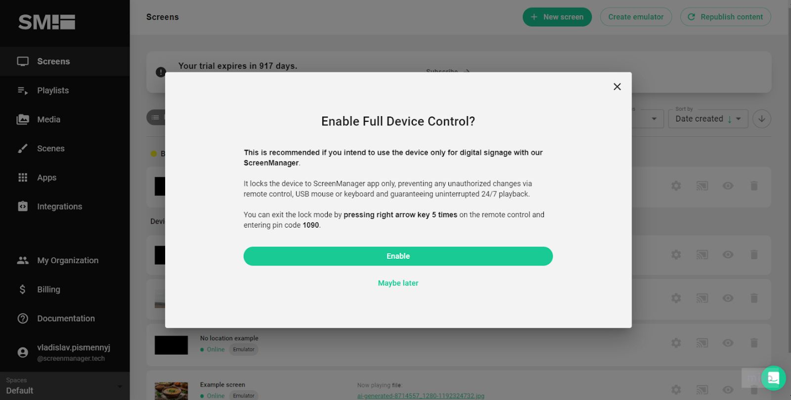 Full Device Control