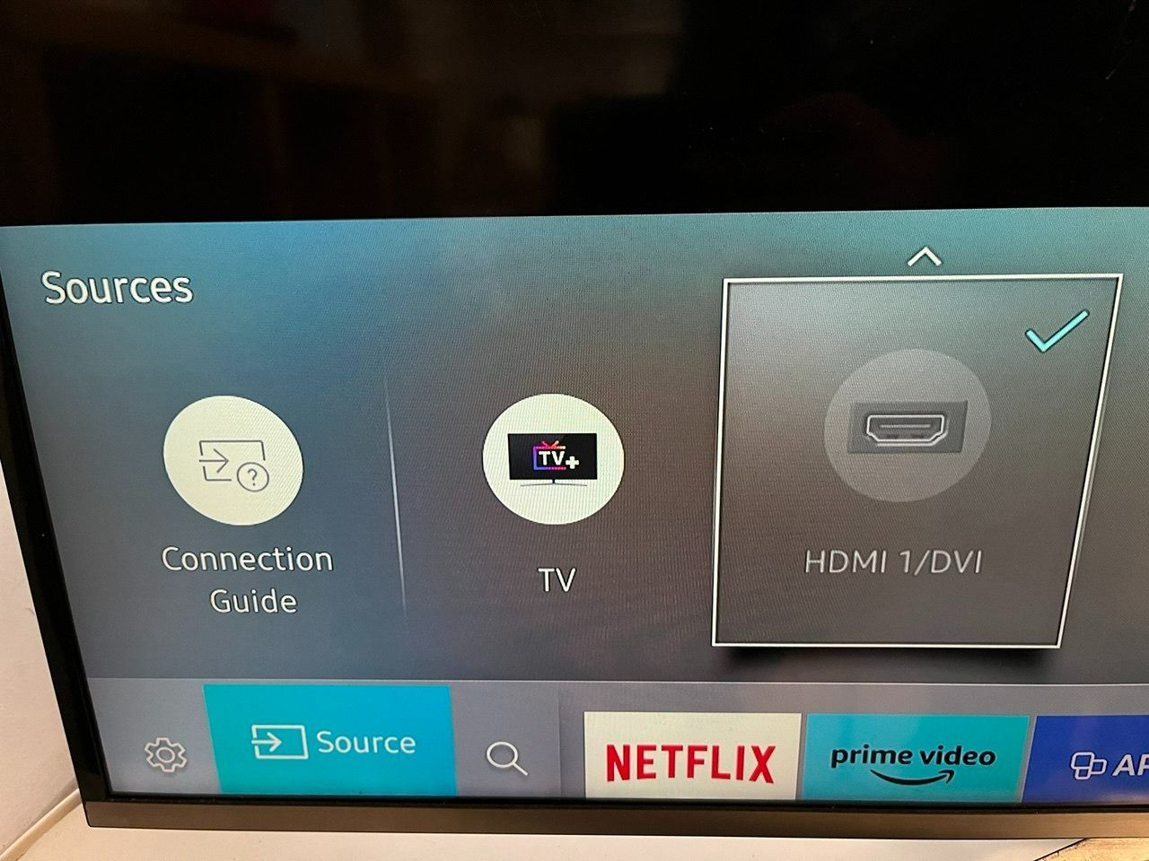 HDMI menu