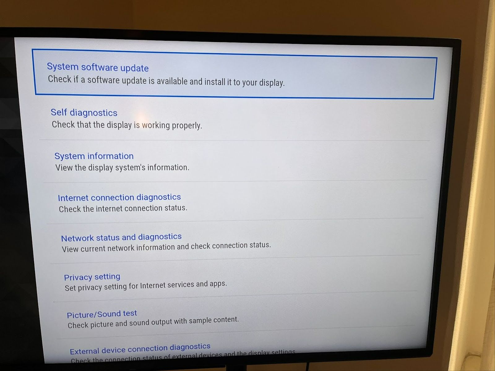System software update