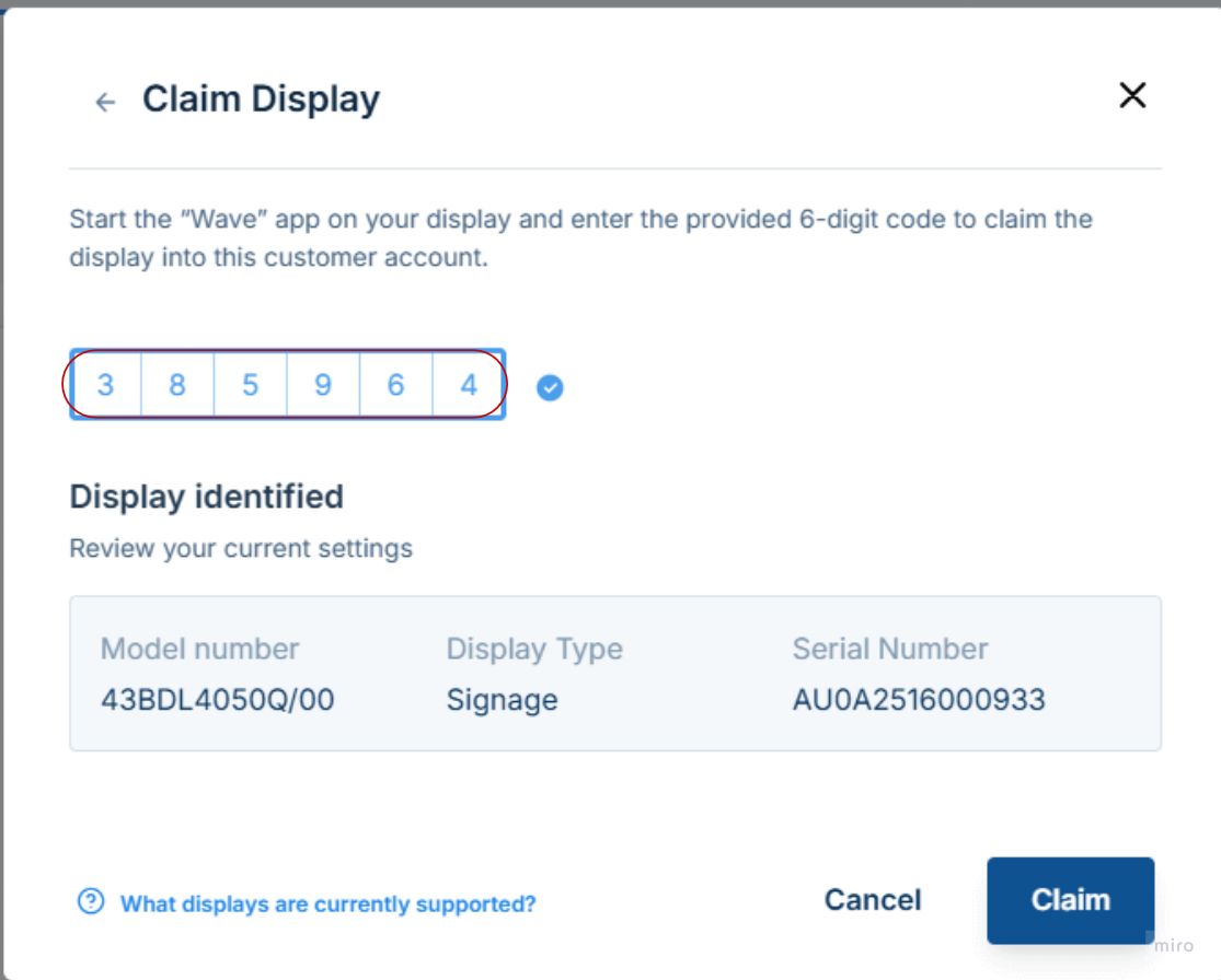 Insert pairing code (Wave)