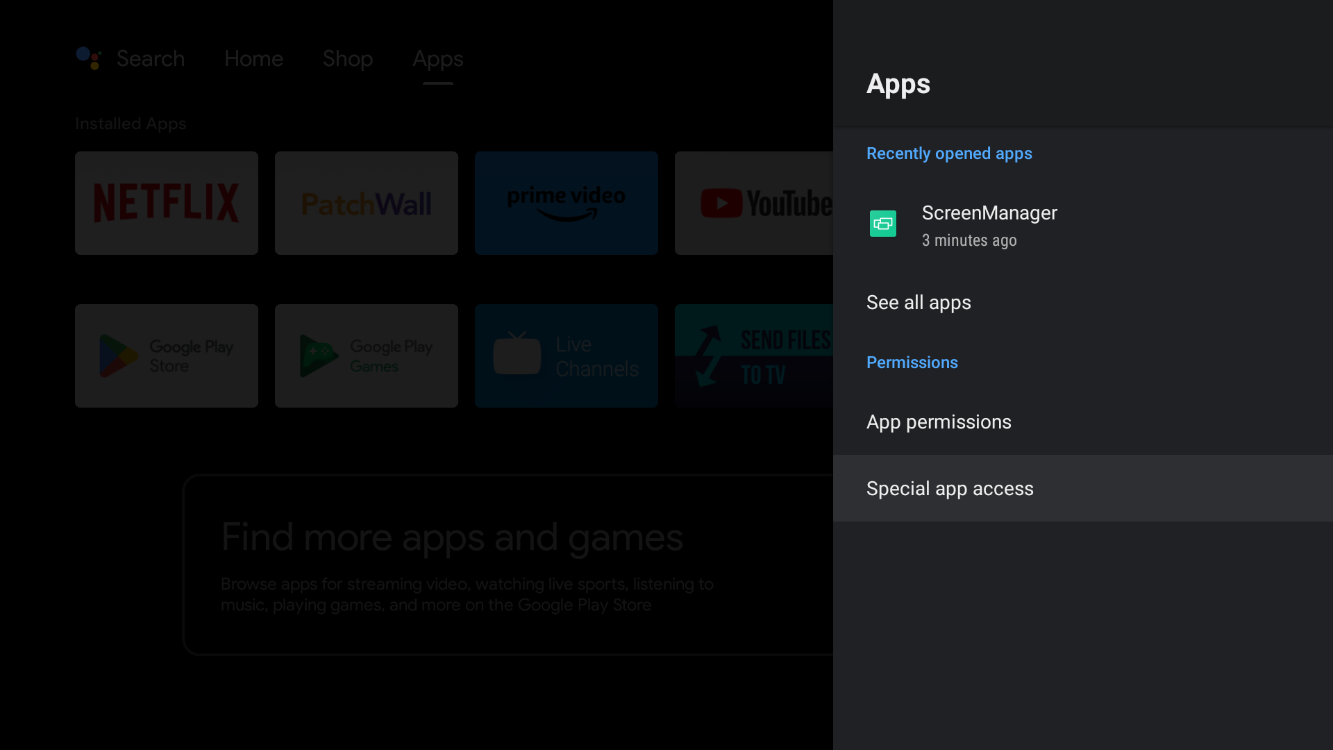 special app access