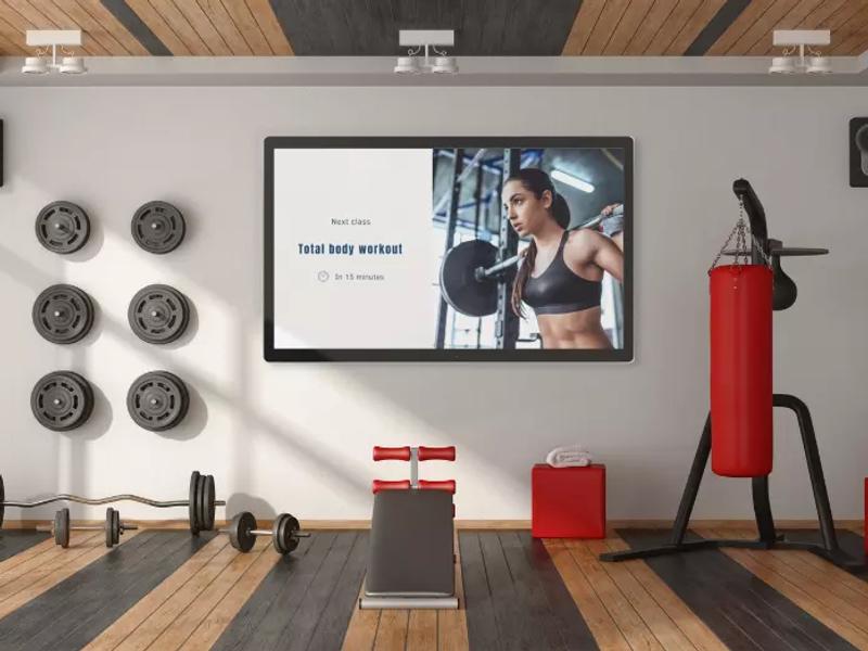Demonstrate workouts and share health tips with our digital signage solution.