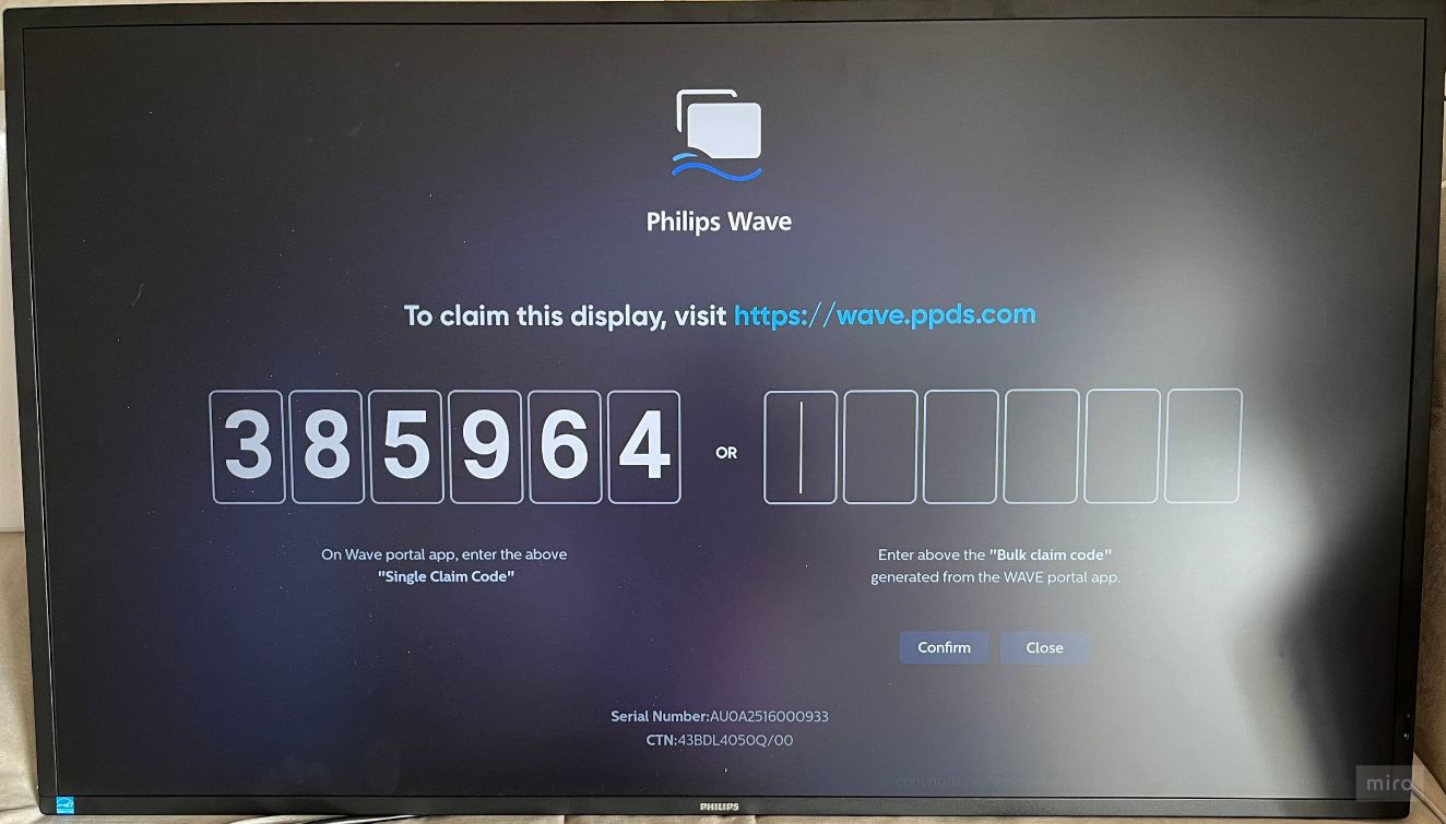Philips (Wave) pairing code
