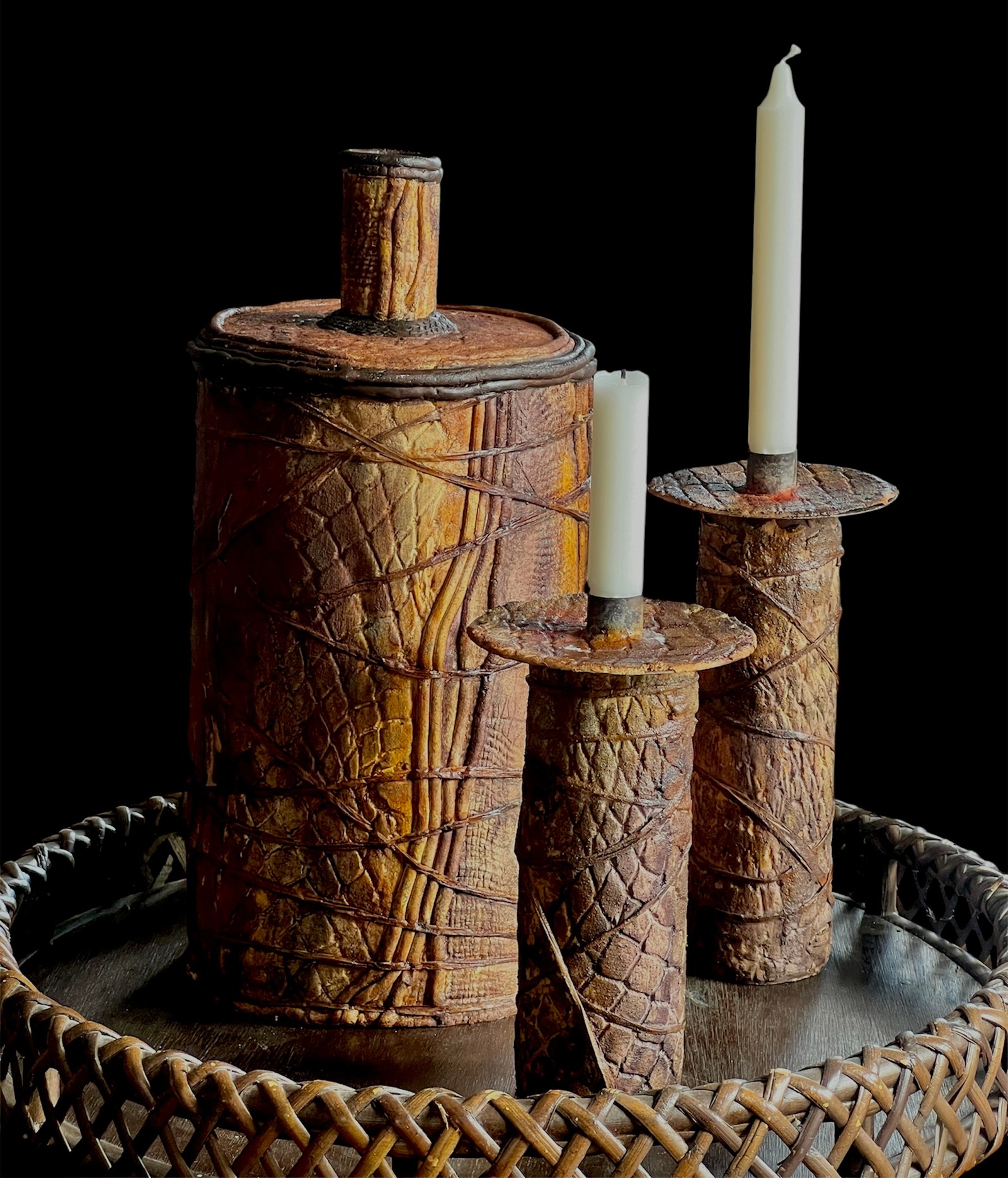 Candleholders and urn