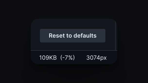 A reduction in file size by 7%