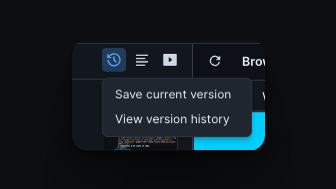 Save current version or view version history