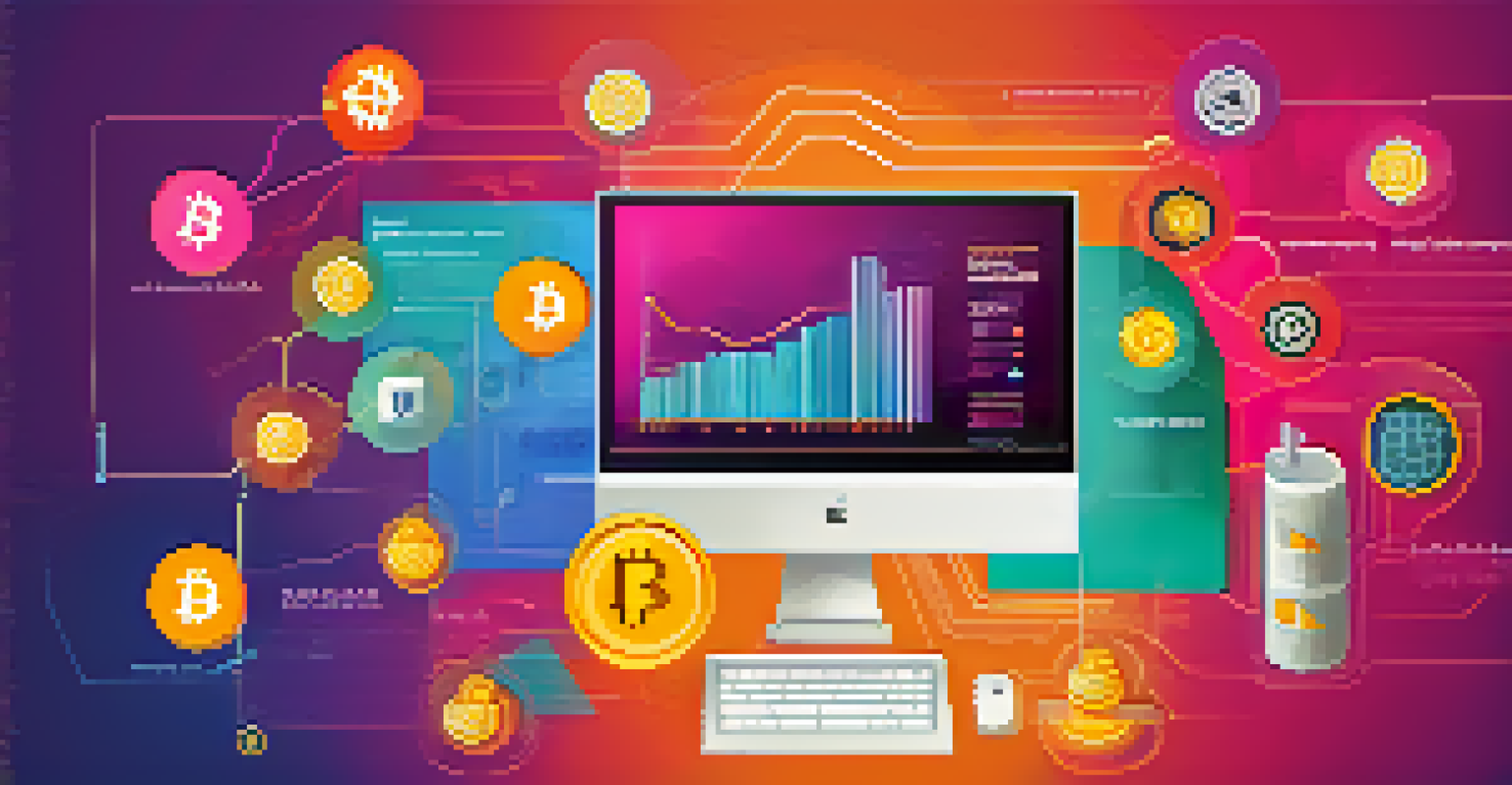 An infographic illustrating the benefits of cryptocurrency for freelancers with various icons and vibrant colors.