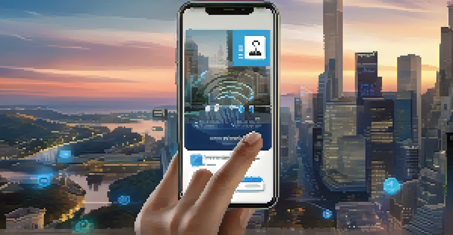 A person using a smartphone with a two-factor authentication app, displaying a verification code against a city backdrop.