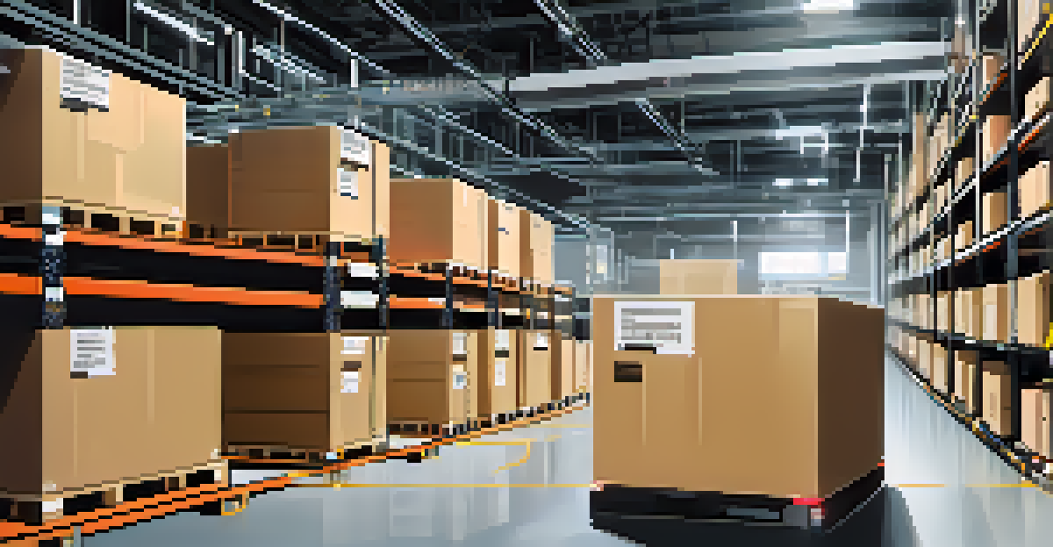 An illustration of a hardware oracle monitoring temperature in a warehouse for perishable goods, connected to a blockchain interface.