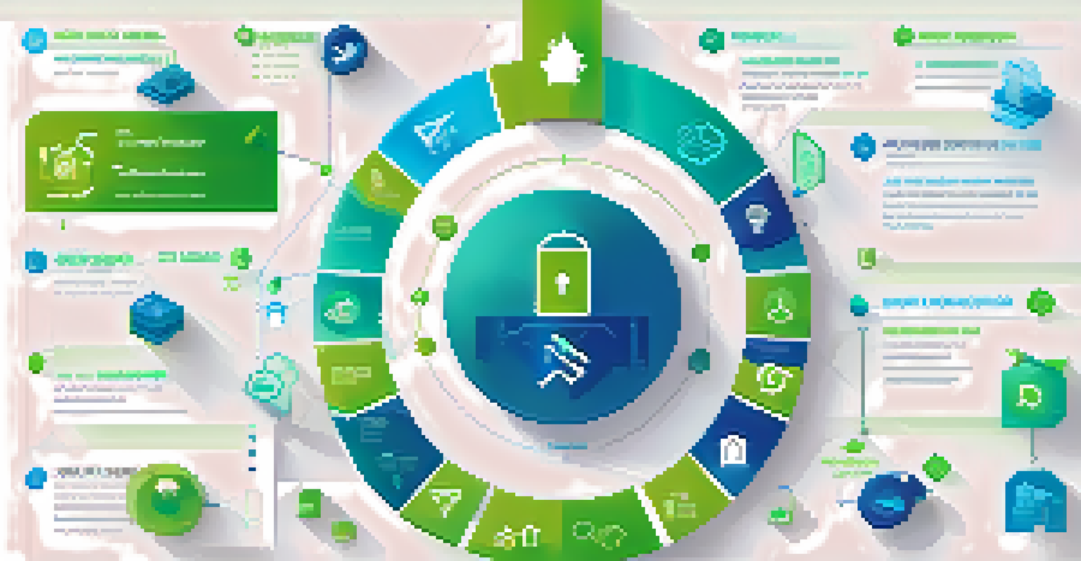 An infographic illustrating the benefits of smart contracts with icons and a tech-inspired background.