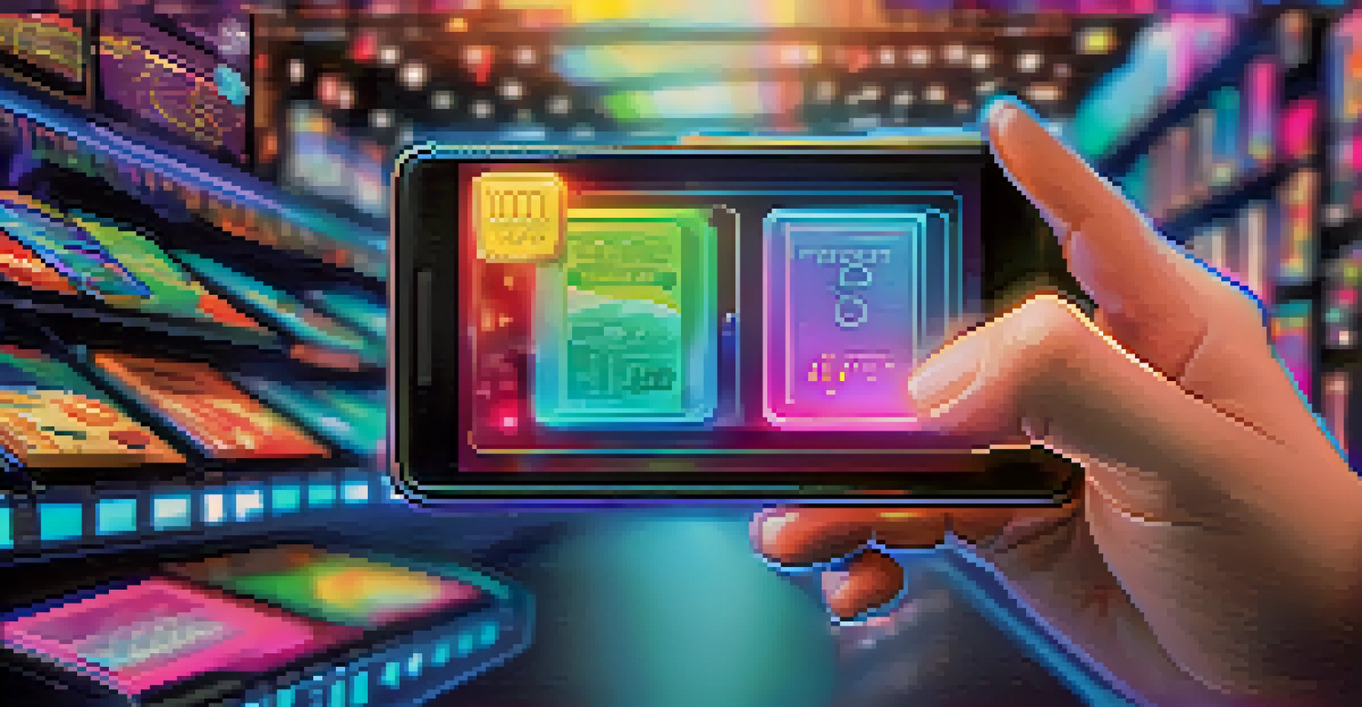 A close-up view of a digital wallet on a smartphone displaying colorful NFT icons, showcasing ease of access to digital assets.